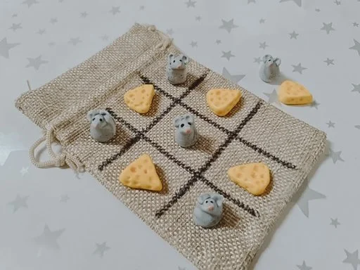 Create and Chill: Mini Ceramic Tic-Tac-Toe Travel Set