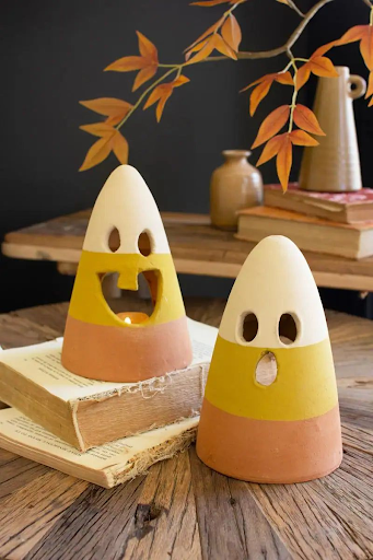 DIY Home Decor: Ceramic Candy Corn Luminary