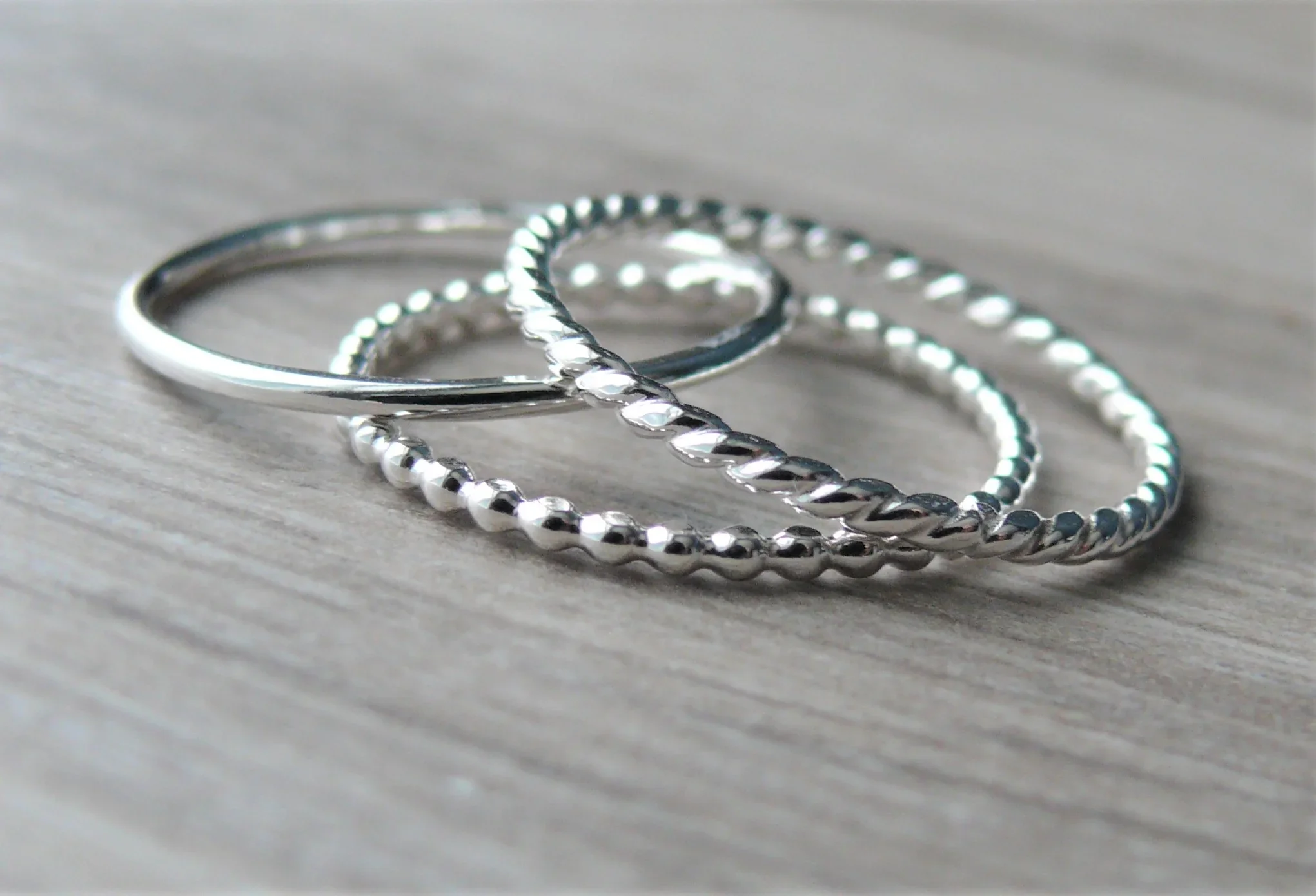Silver Stacking Rings