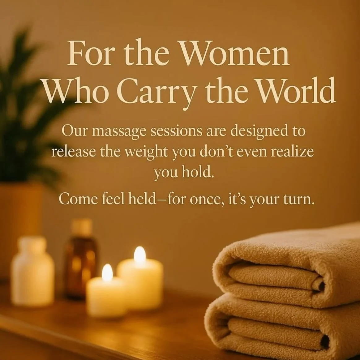 Women carry so much &mdash; the schedules, the emotions, the expectations, the weight of the world.
Let us carry it for you for a while 🤍
Come relax, breathe, and melt into a massage made just for you.
You deserve rest, not just survival.

Deep Sea 