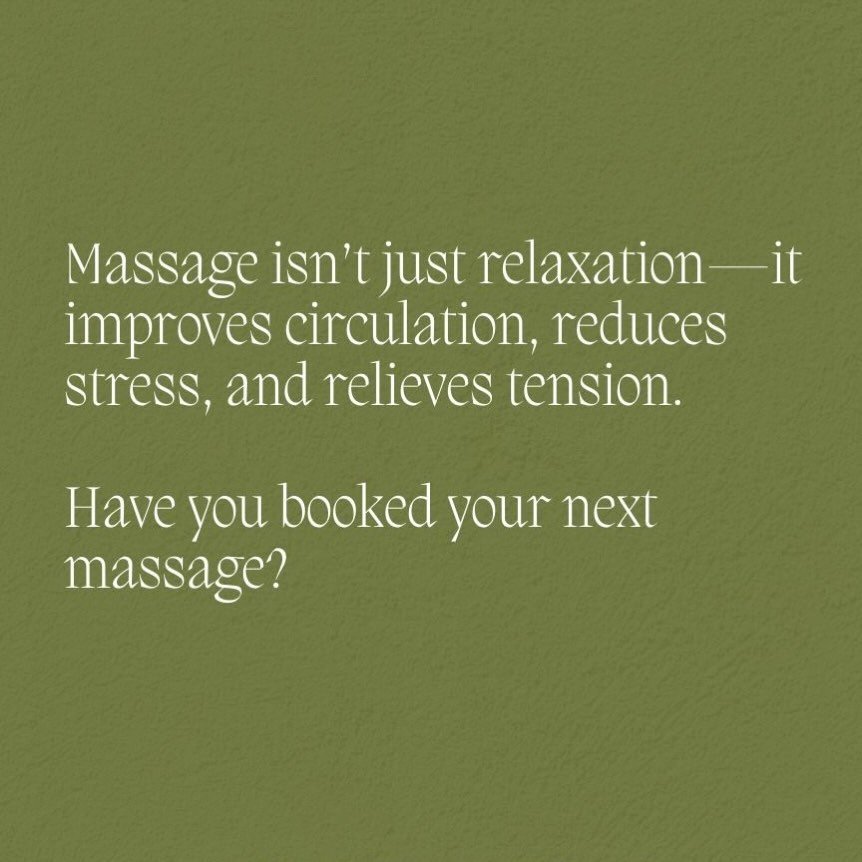 Your body holds more than you realize &mdash; stress, tension, fatigue, and daily strain 🤍

Massage therapy is a space to slow down, breathe deeper, and allow your body to release what it&rsquo;s been carrying ✨

Come in, unwind, and let your body f