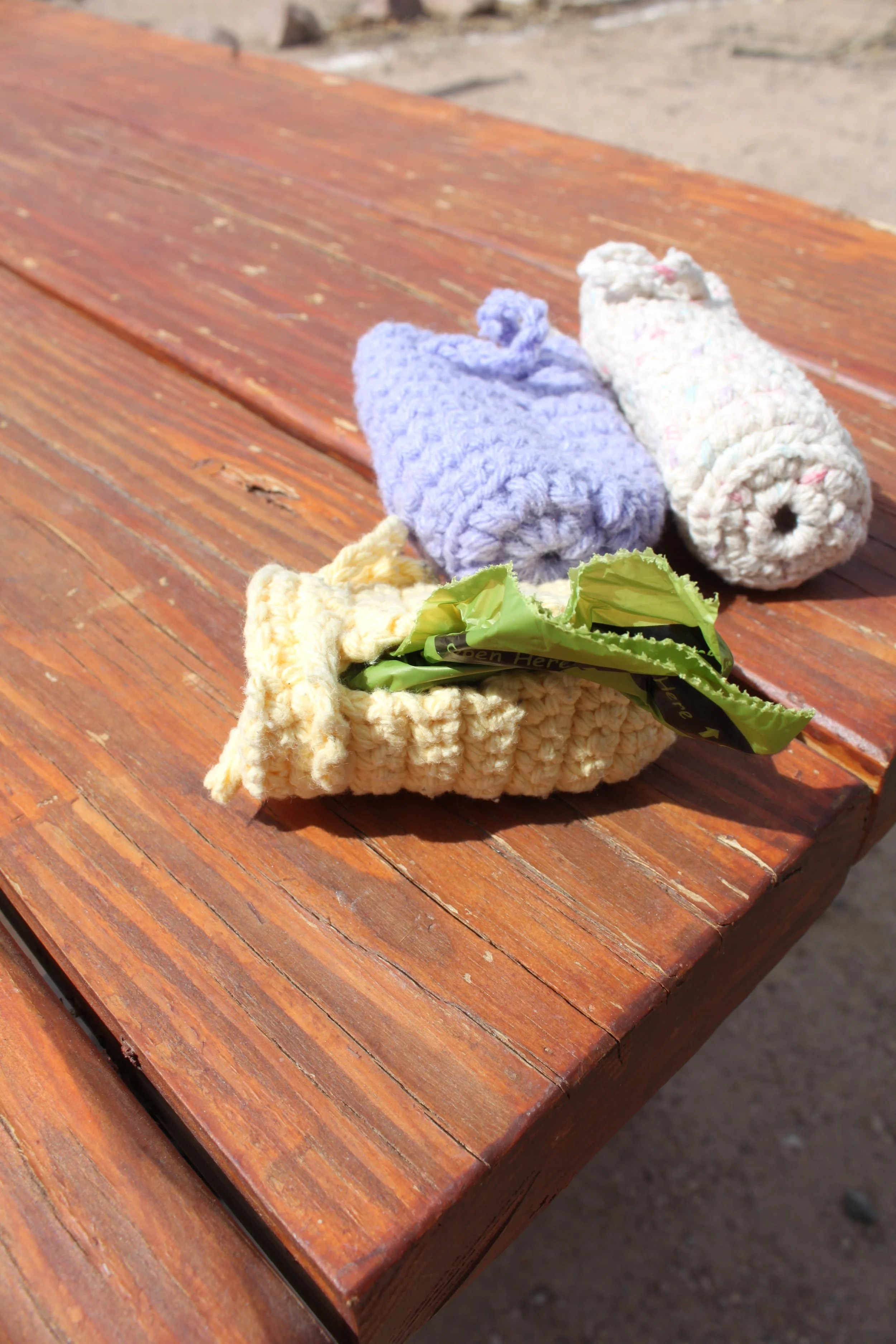 Crocheted Poop Bag Holders