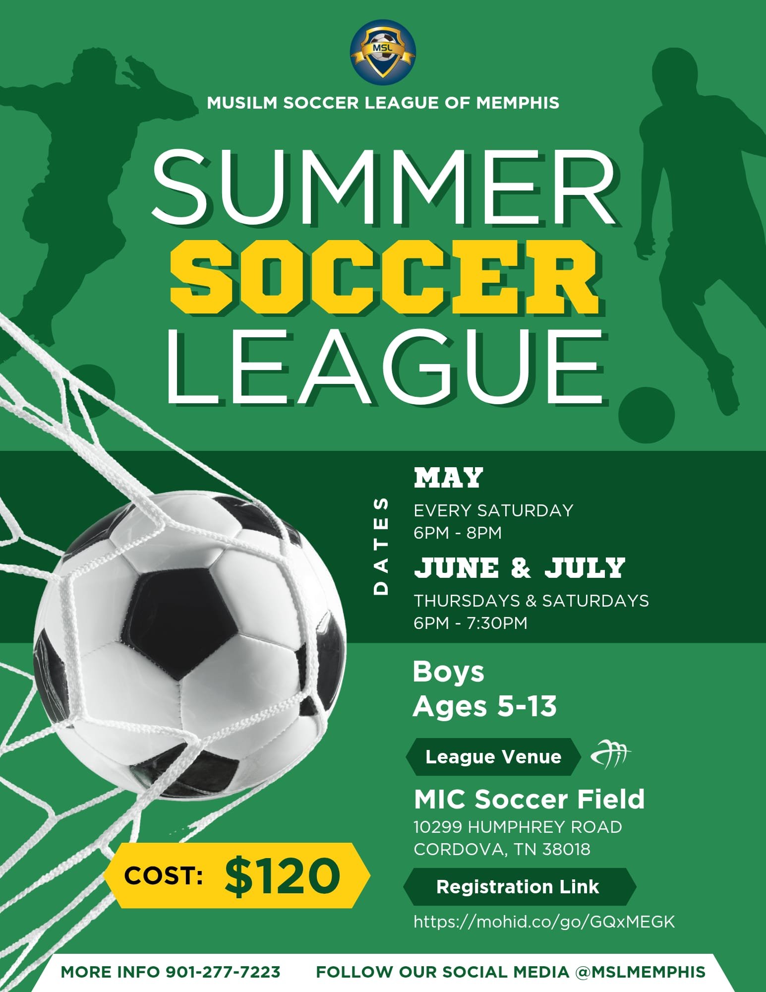 Youth Soccer League Summer 2026