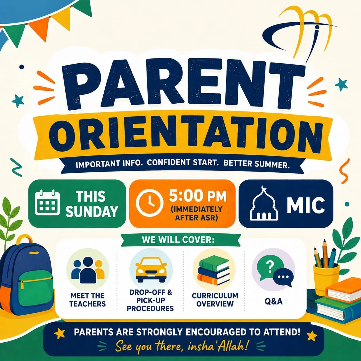 Summer camp parent orientation
