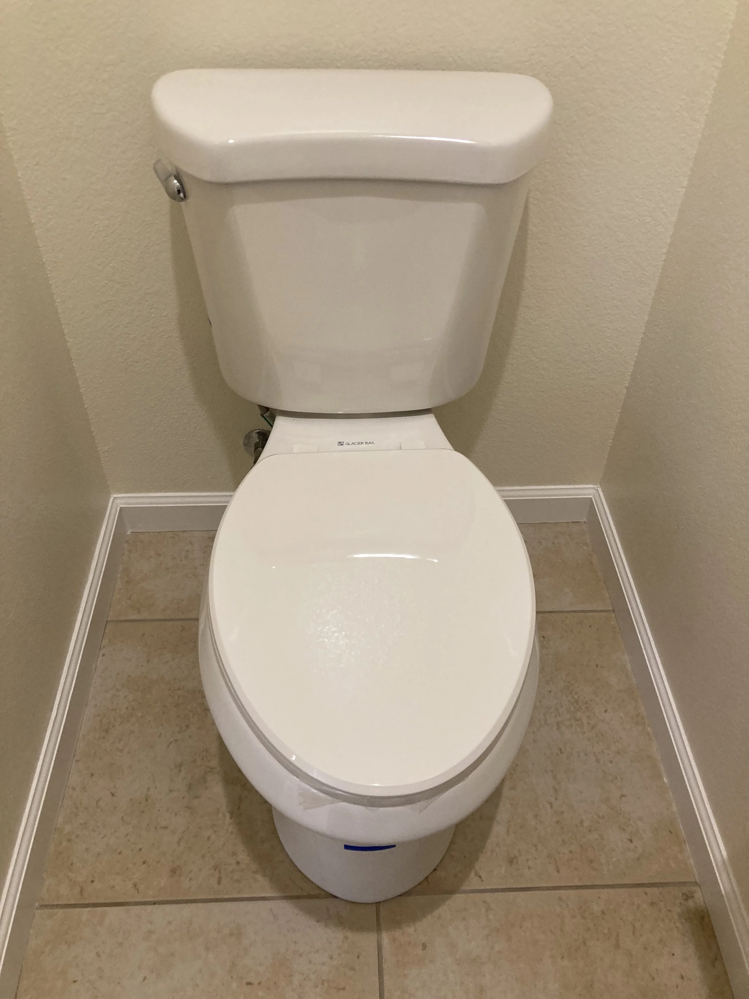 Bathroom repair including replacing a toilet and finishing the plumbing