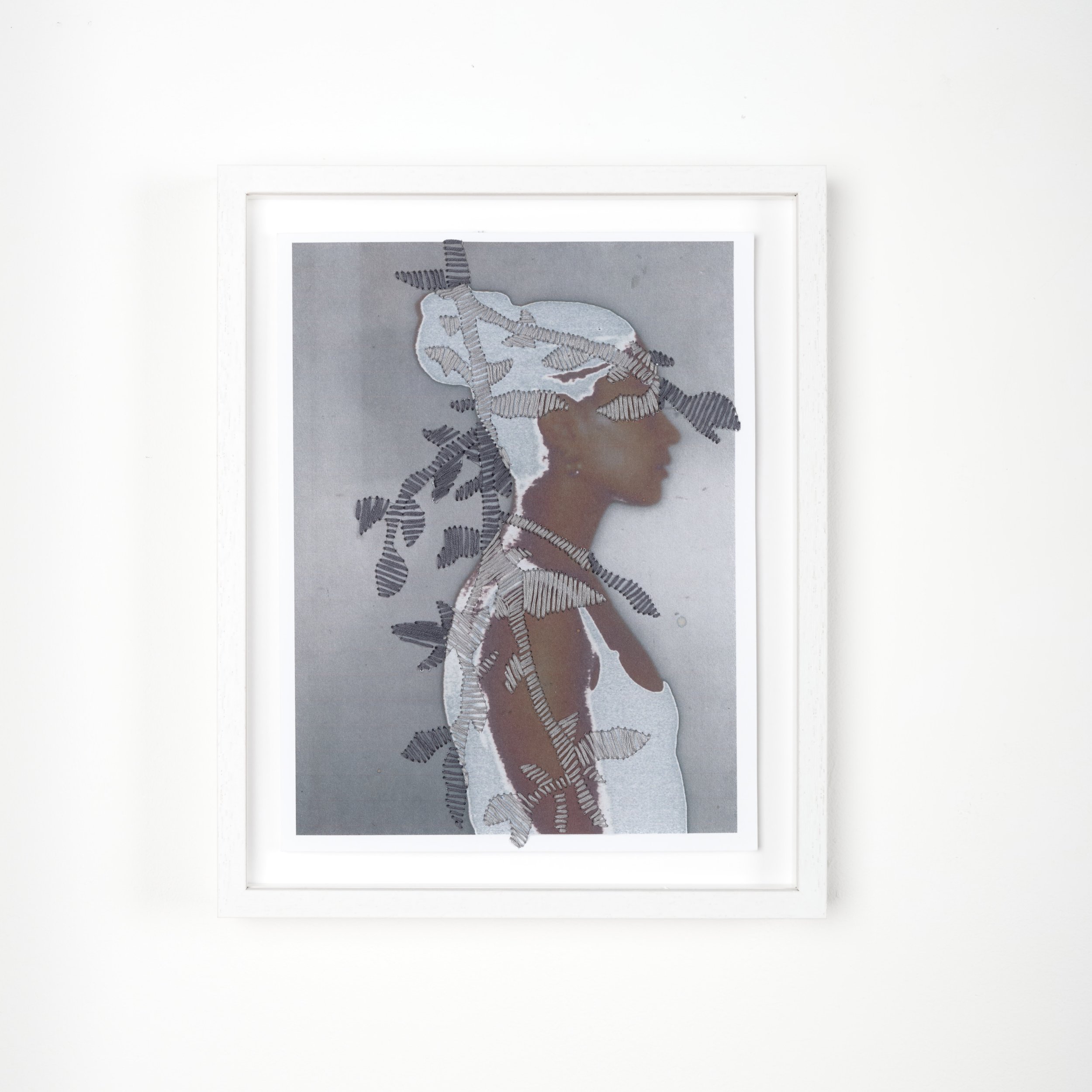 Jazz Grant
Self portrait, 2025
Print on card with hand embroidery
framed: 27.5 x 34 cm