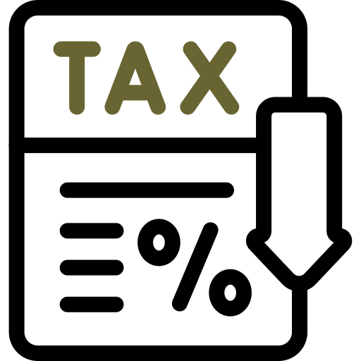 A sign with the word 'TAX' in large letters at the top, followed by the words 'Time to Pay Your' and 'Taxes' in smaller text, with spaces for filling in details.
