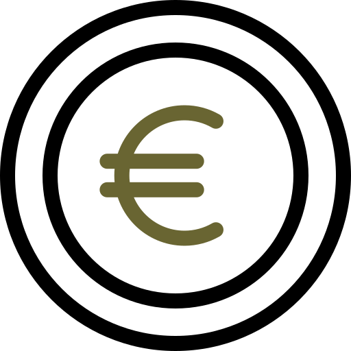 Euro currency symbol on a black background