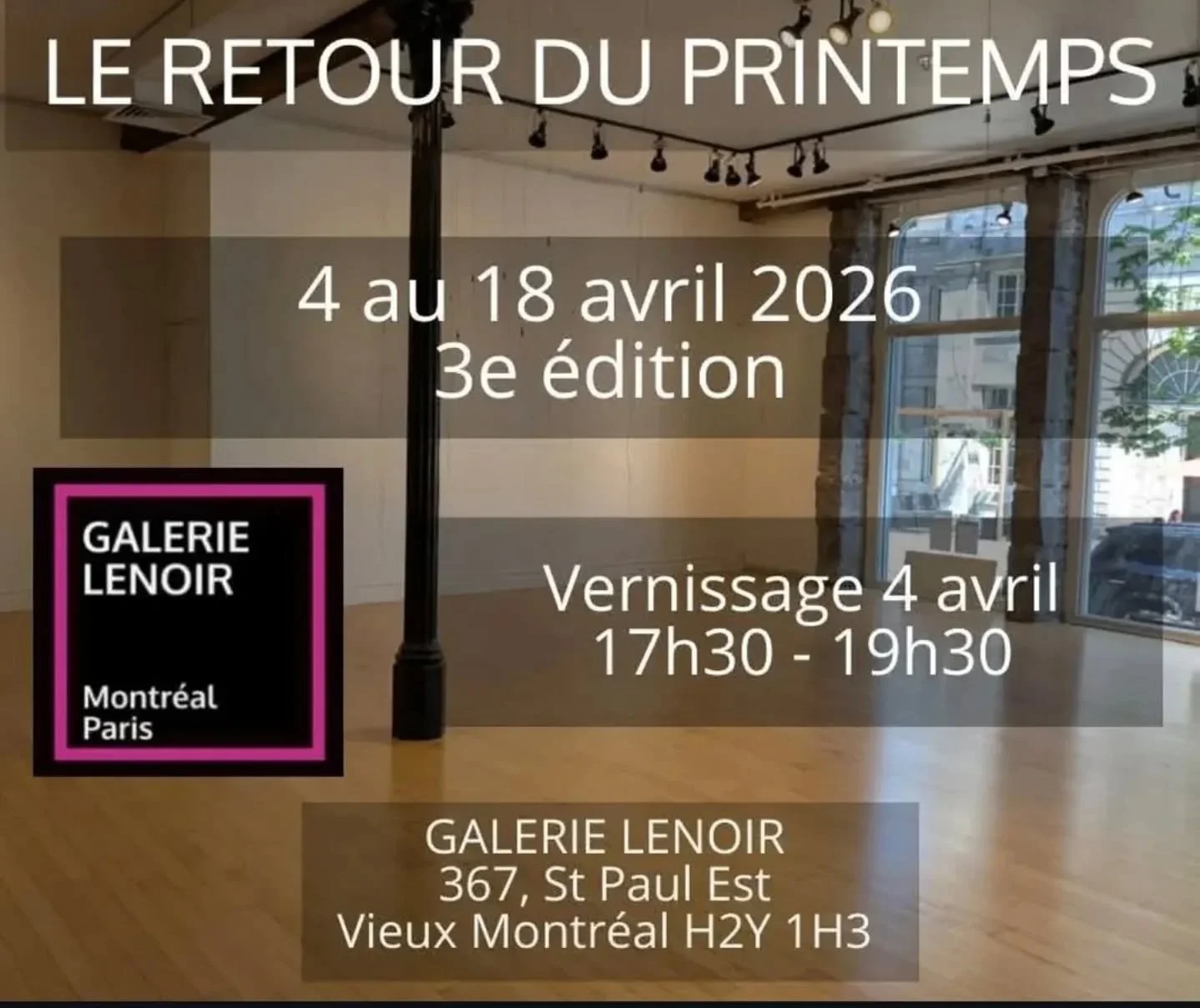 Je suis profond&eacute;ment heureuse d'avoir l'opportunit&eacute; de pr&eacute;senter certaines de mes &oelig;uvres &agrave; la @galerielenoirmontrealparis , qui c&eacute;l&egrave;bre son 8e anniversaire. ✨

Vous &ecirc;tes chaleureusement invit&eacu