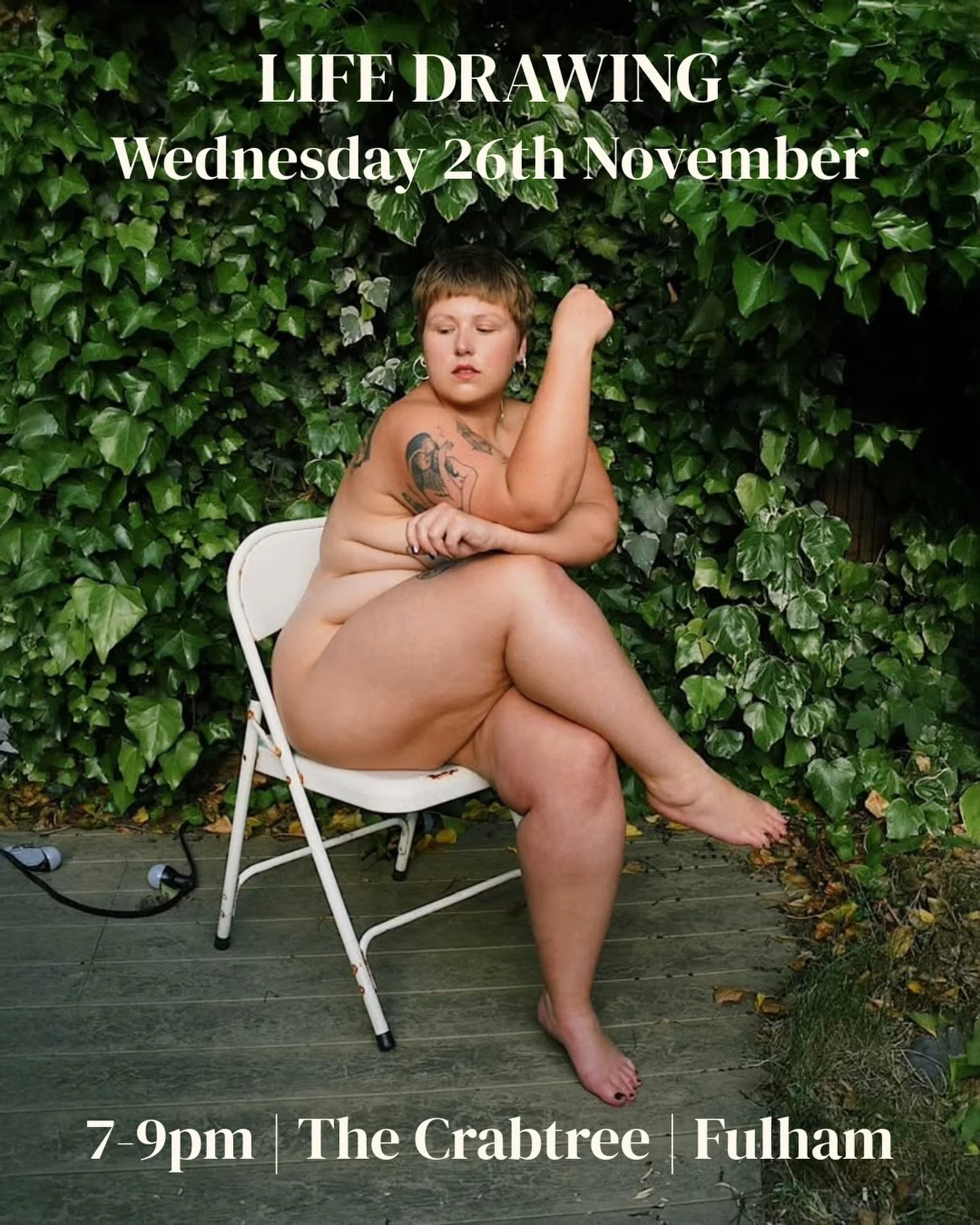 Next Wednesday! We&rsquo;ll be back at the wonderful @thecrabtreew6 following their recent refurbishment, with the brilliant @luce_may_life_model modelling ✏️ 

Come join us for a relaxed and fun evening of life drawing in the gorgeous new look space