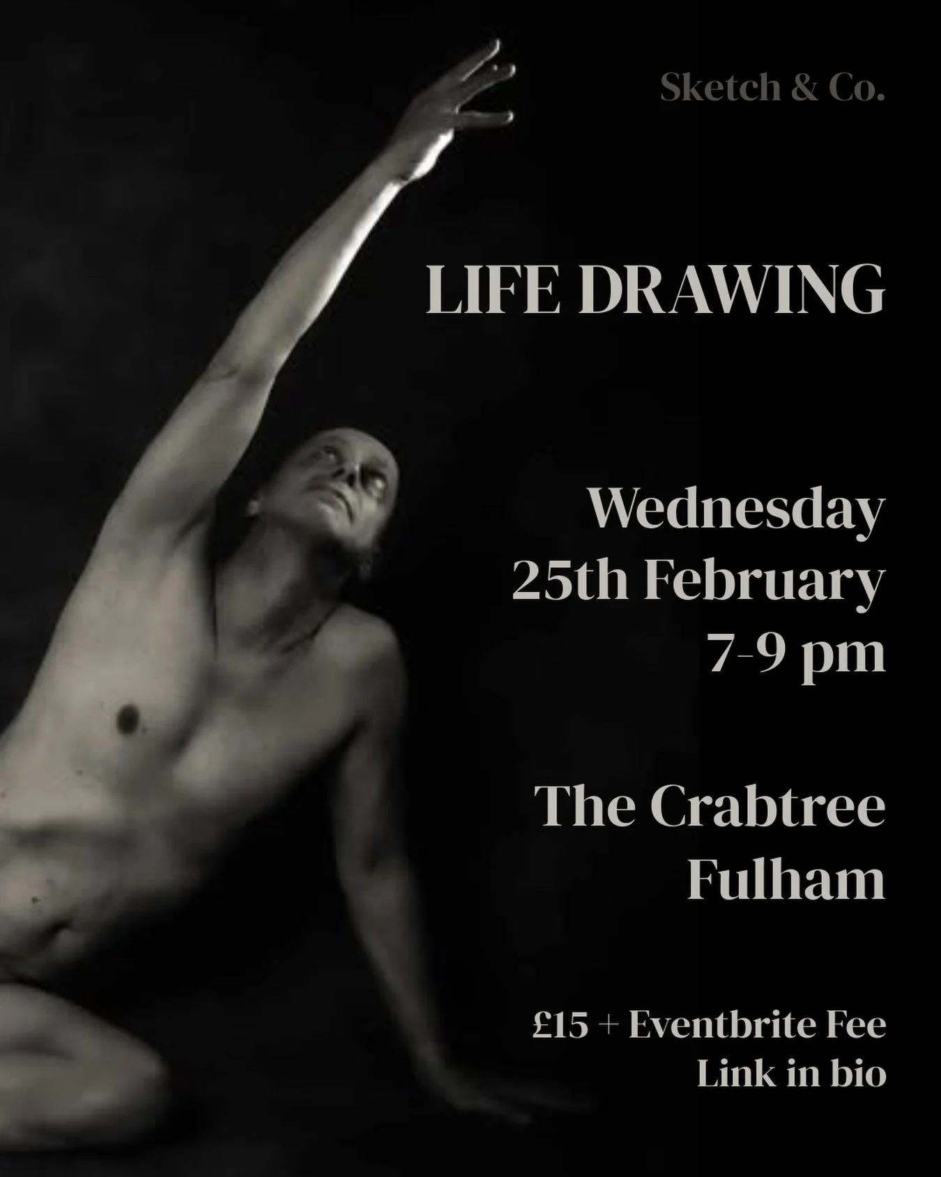 Next Wednesday! Come and join us @thecrabtreew6 for life drawing with the fabulous @chris.lifemodel modelling ✏️ No experience necessary, all materials provided 👩🏻&zwj;🎨 See you there! Info below ⬇️

📍 The Crabtree, Rainville Road, W6 9HA
🗓️ Wed