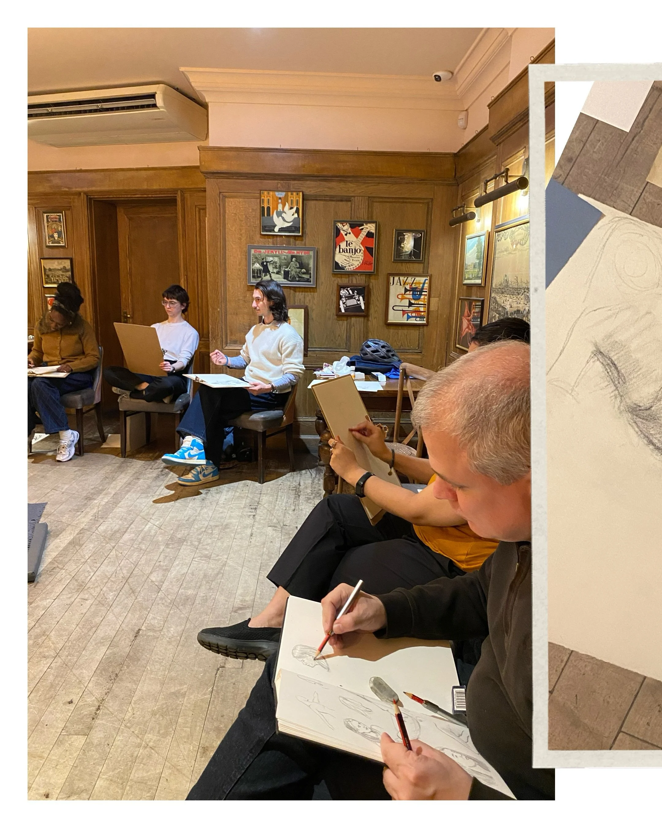 Thank you to everyone who came and drew with us @thebedfordpub last week! ✍🏻 And a huge thanks to @honorcjb who modelled for the first time, and was absolutely AMAZING ✨ We will be back at The Bedford on Tuesday 5th of May for our next life drawing 