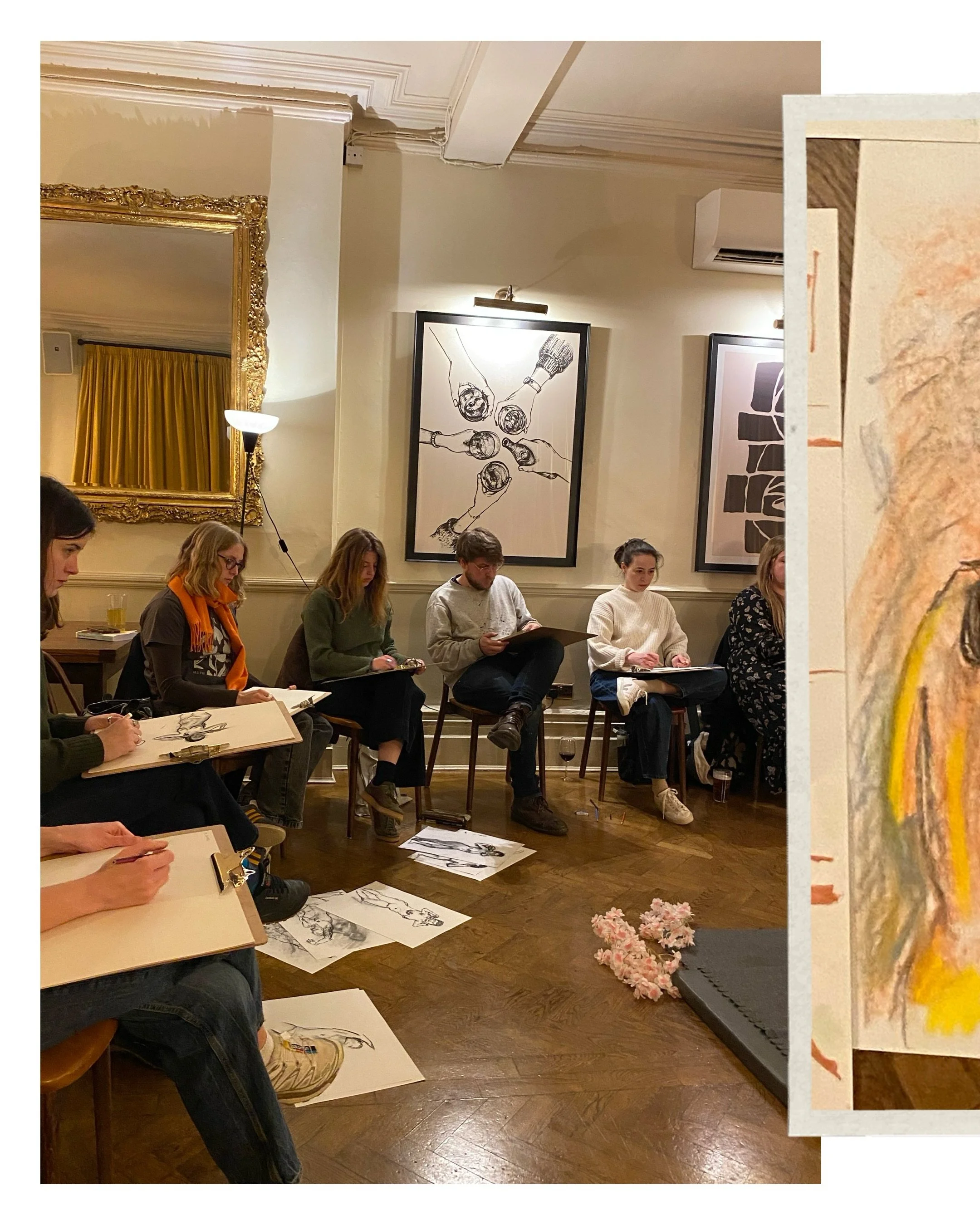 Next Wednesday! We&rsquo;ll be back for our monthly life drawing at the gorgeous @thecrabtreew6 , from 7-9 pm ✍🏻 Join us for a fun and relaxed evening of creativity 👩🏻&zwj;🎨 All abilities welcome, and materials provided 🎨 Link in bio for tickets
