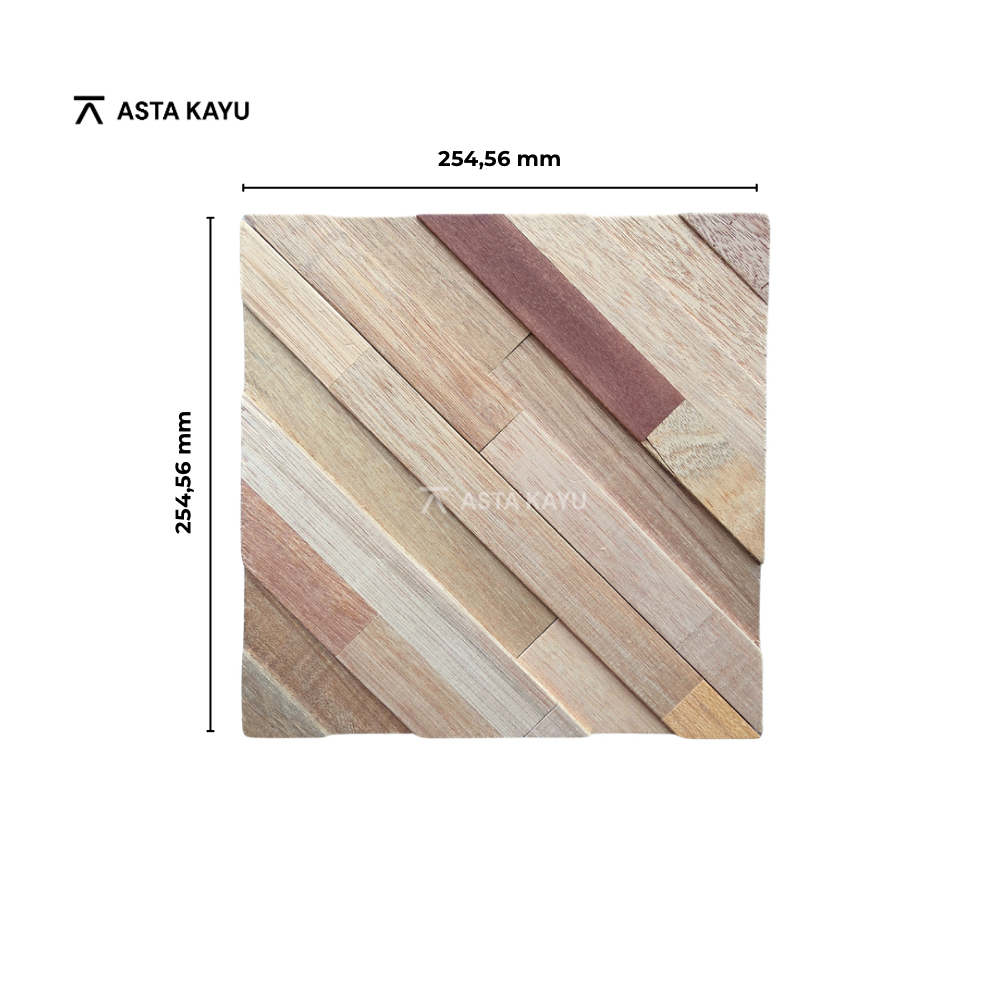 Rhombus Natural – premium geometrische houten wandbekleding