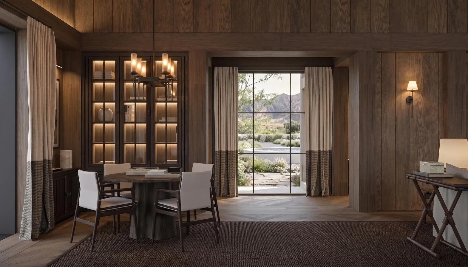 Rancho Dos Piedras 

En este proyecto buscamos crear interiores con car&aacute;cter y calidez, utilizando la madera, la iluminaci&oacute;n y las texturas naturales como elementos principales del espacio.

Arquitectura &amp; Interiores: @gev_arq