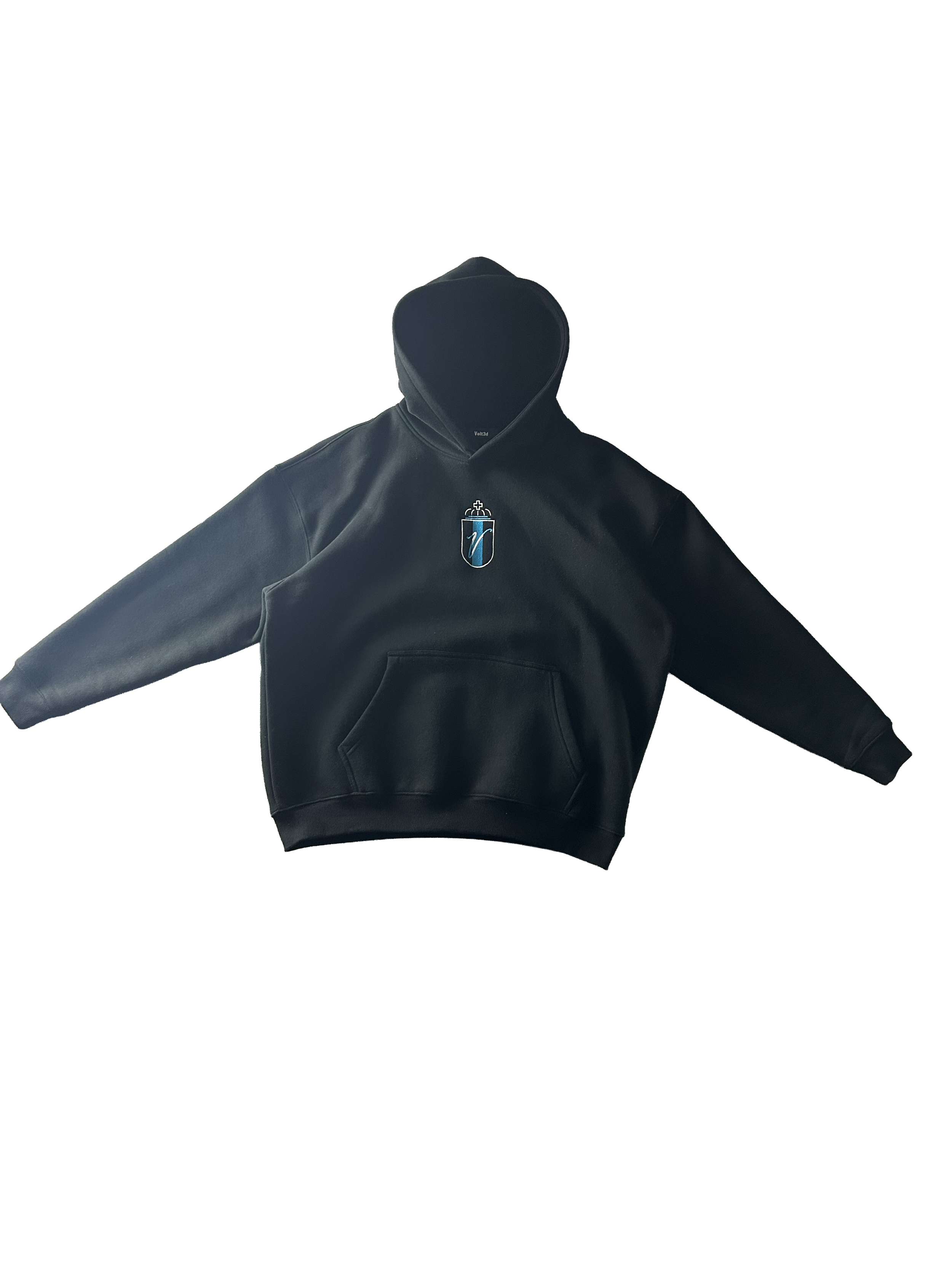 Black oversized Volt3d hoodie