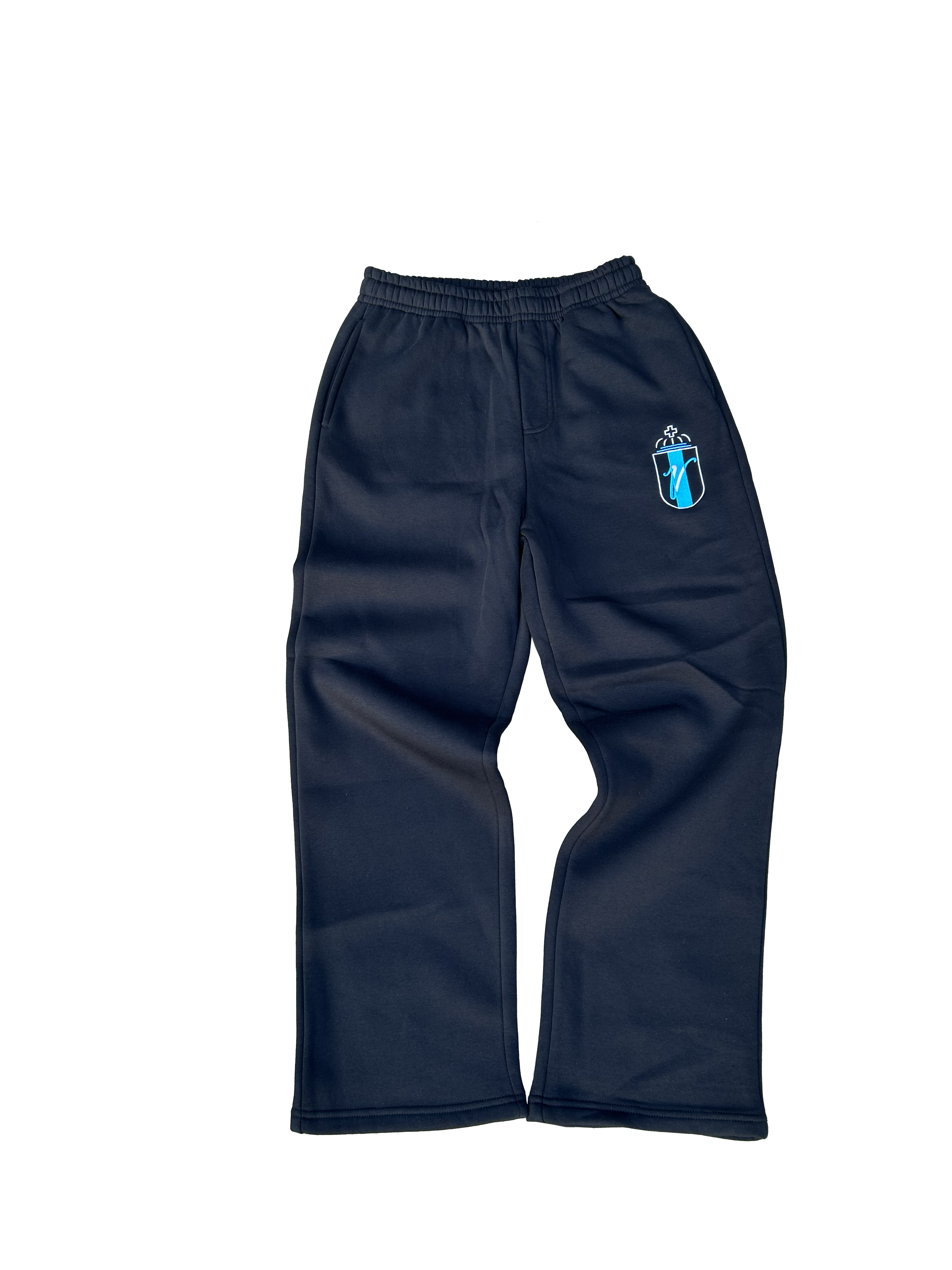 Black straight legged joggers