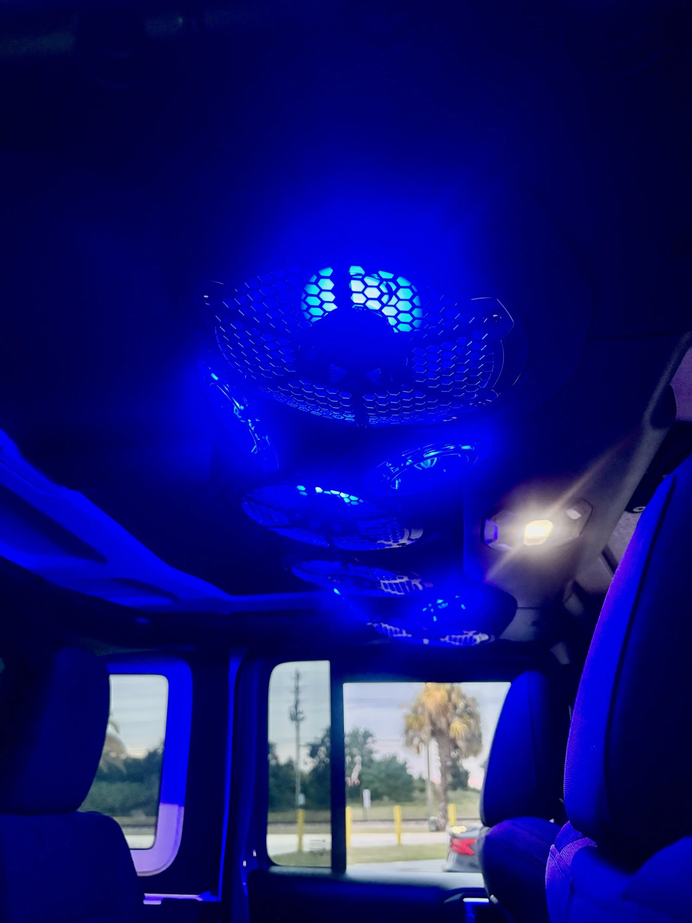 We finished this incredibly loud, clean audio upgrade using 3 DD Audio amps, custom DS18 speakers (including 8-inch soundbar drivers), and two 12-inch subs. Call Bronson Audio FL today!