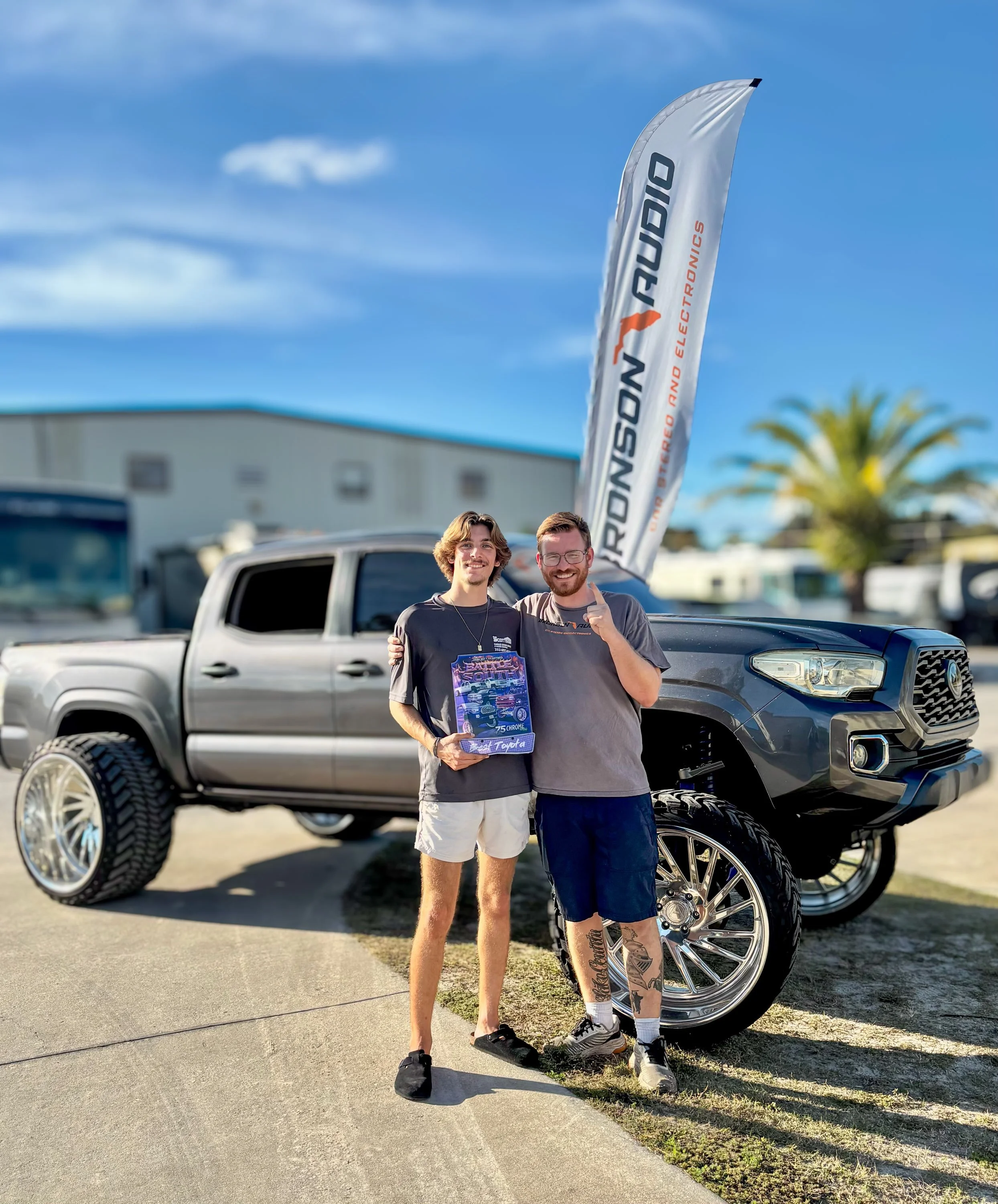 Award-Winning Authority "Big wins for the Bronson Audio family! 🏆 Our custom build won 'Best Tacoma' at the latest audio show. This award is a testament to our status as the leading authority for custom car audio in Tavares. We engineer awardwinning