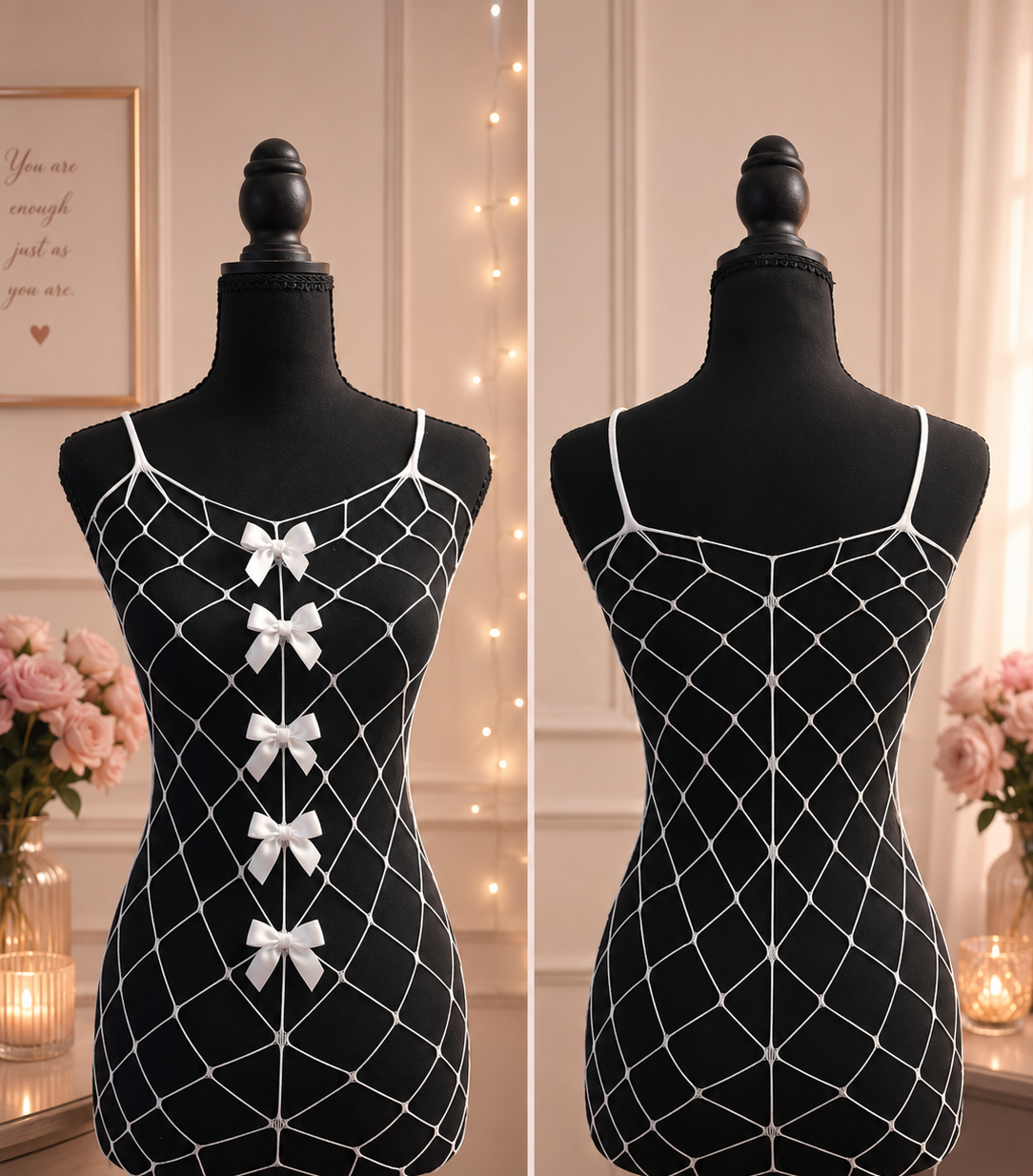 Ivory Bow Lace Set
