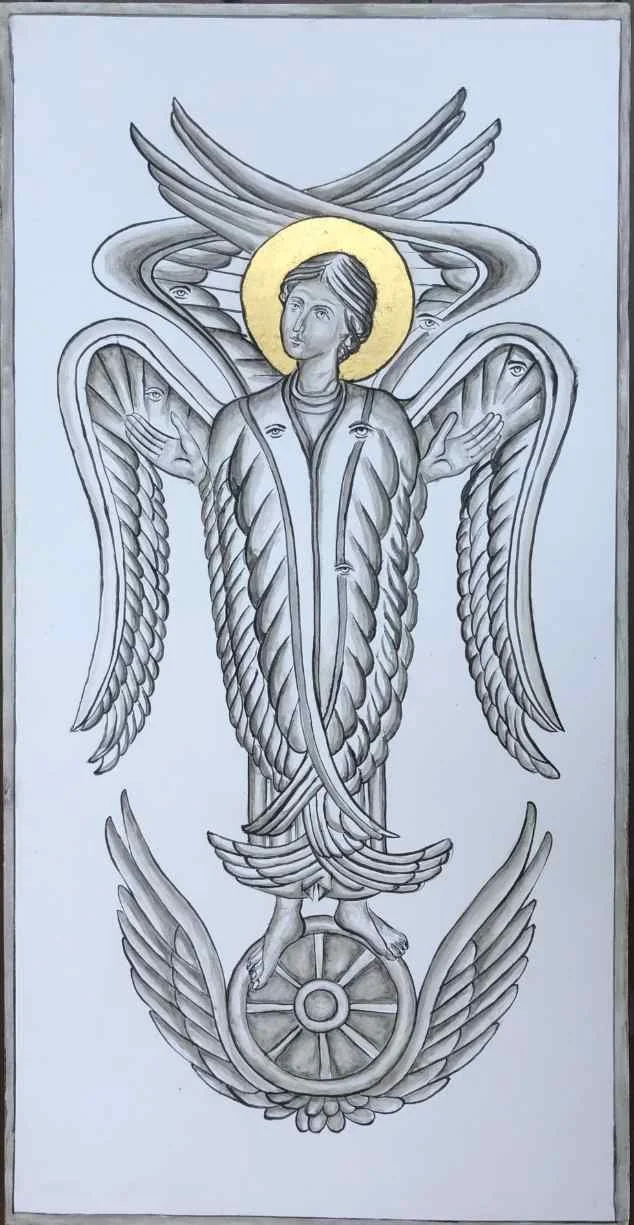 “Six-Winged Seraphim” (Black/White)