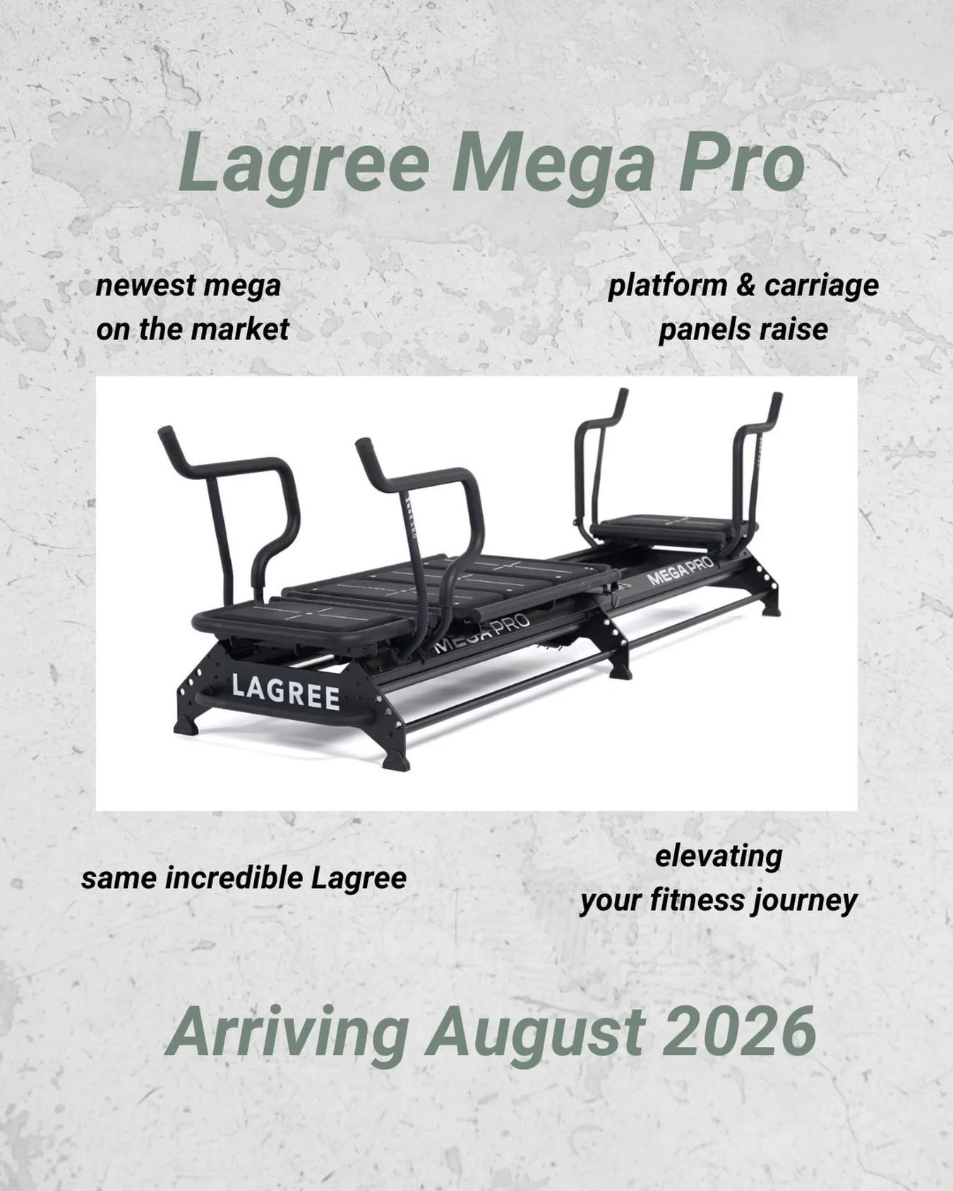 New branding ✔️
New website ✔️
Next up&hellip; new Mega Pros ✔️

We&rsquo;re excited to bring the newest Lagree Mega Pro machines to CST50 this summer. Same intense, low-impact Lagree workout &mdash; now with elevated platform and carriage panels des