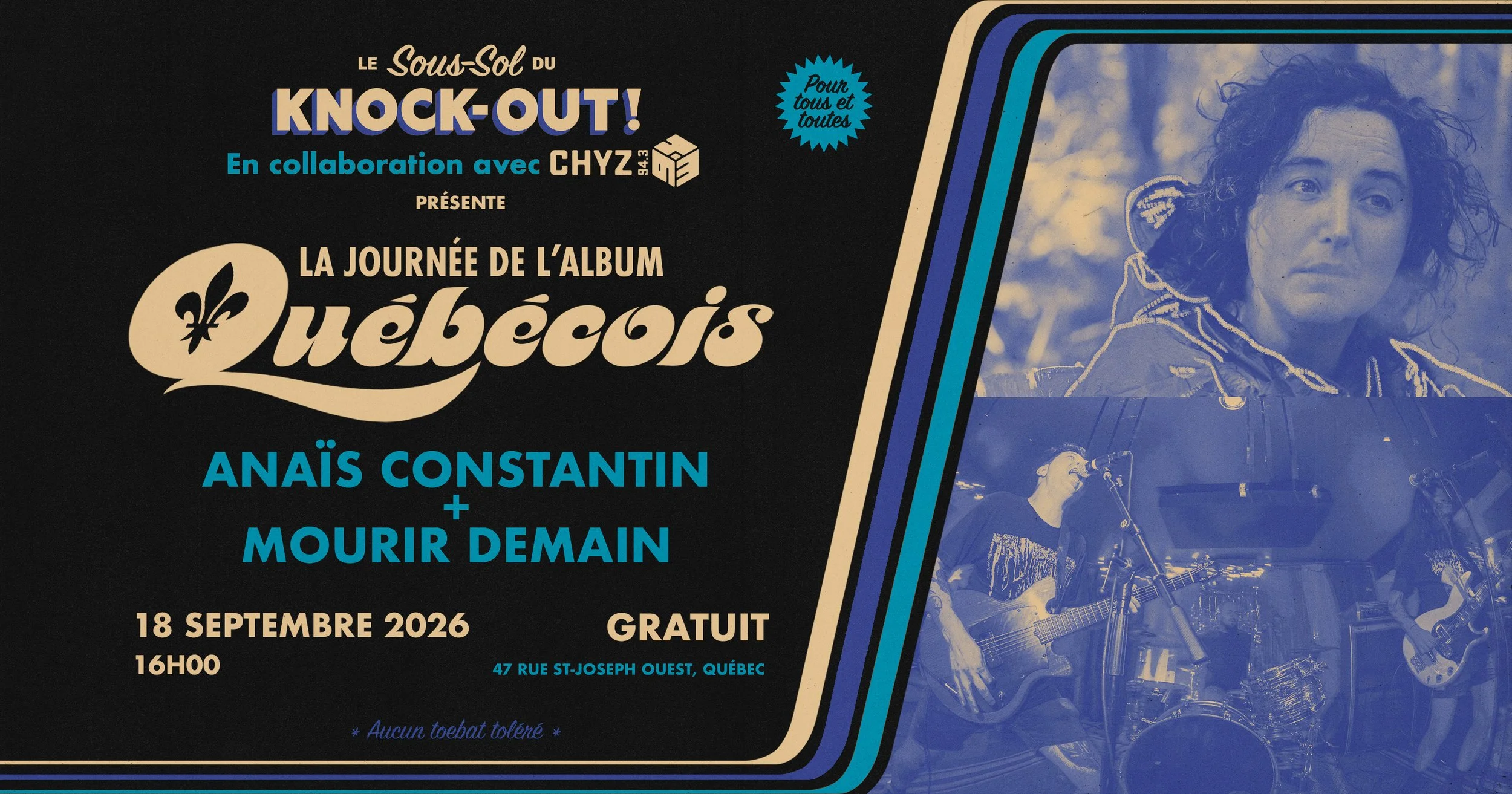 Anaïs Constantin et Mourir Demain au Knock-Out!