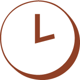 Clock logo (arms of clock are in the shape of an 'L')