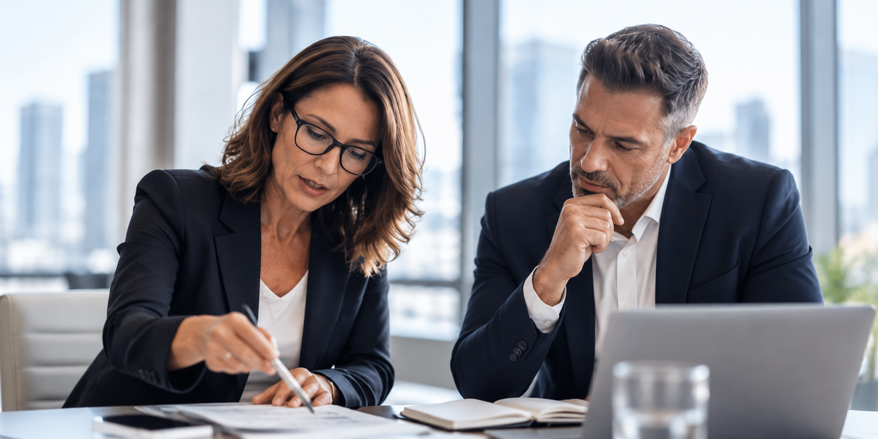 Senior executives evaluating priorities and making strategic decisions