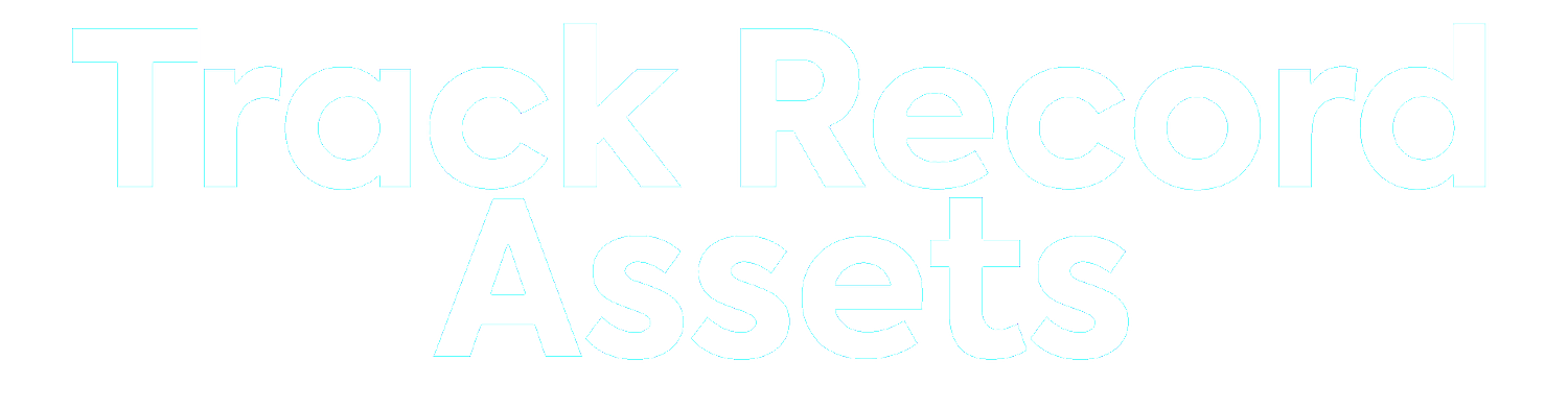 Text reading 'Track Record Assets' in light blue and white colors.
