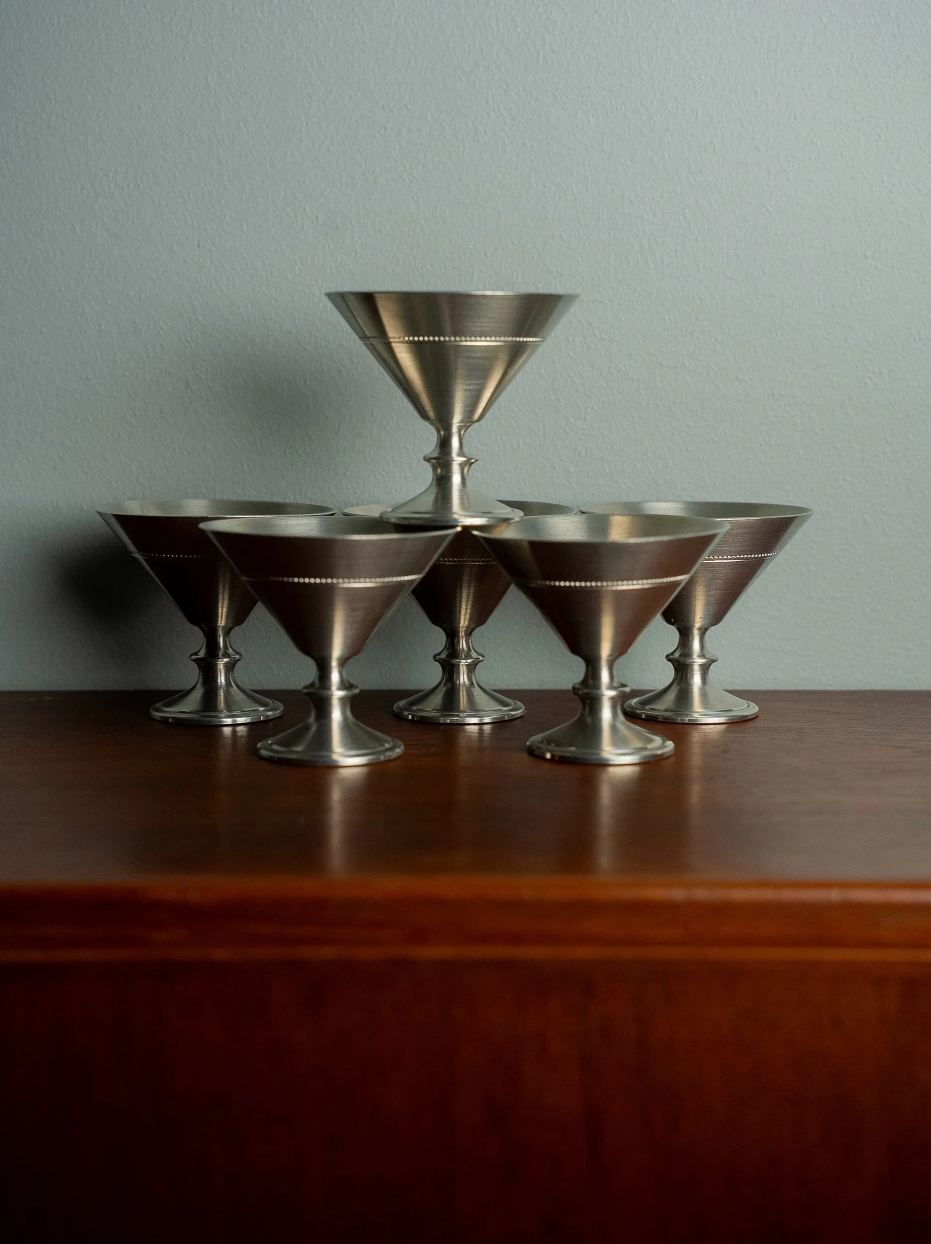 pewter martini glasses