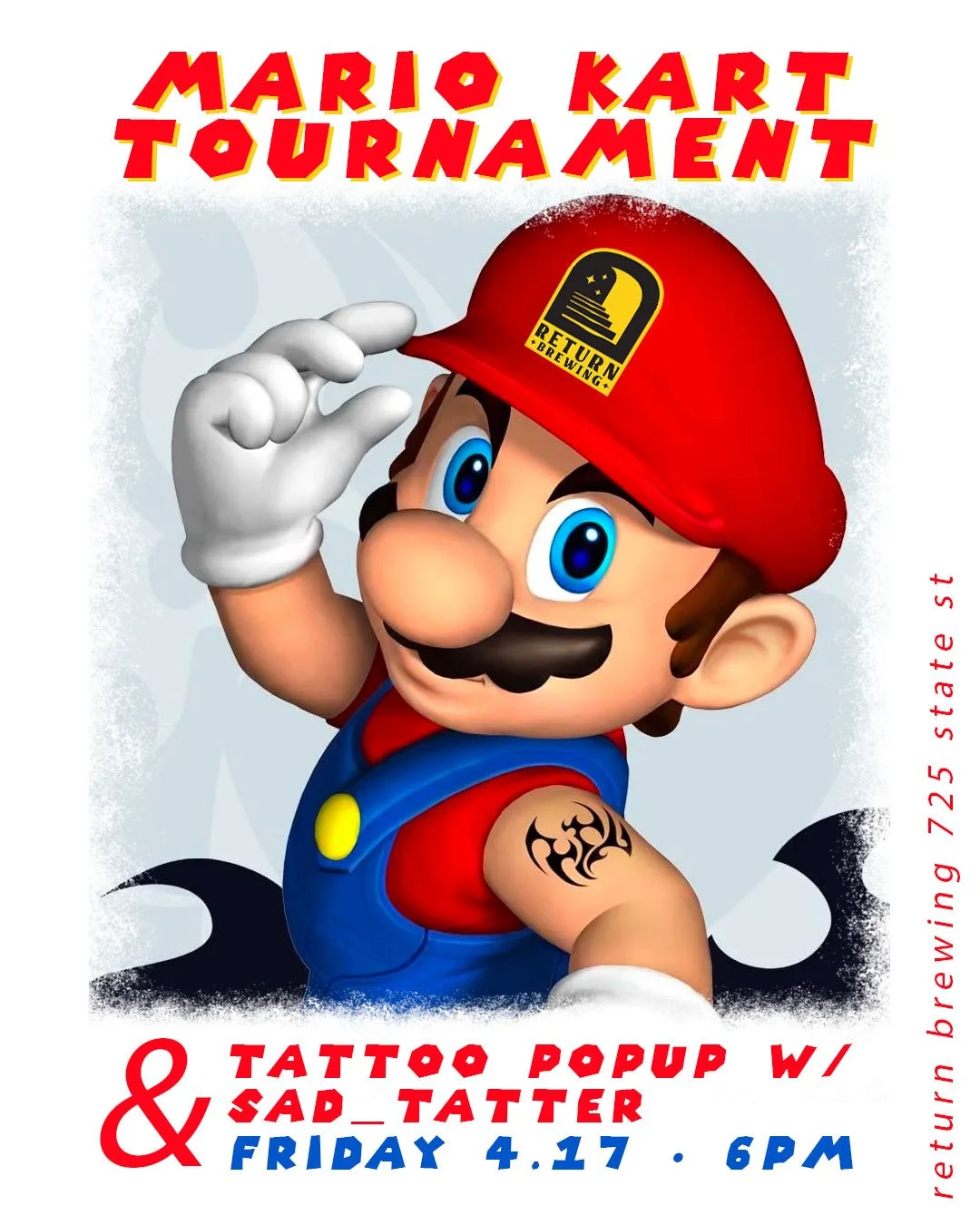 Mario Kart Tournament + Tattoo Popup w/ Sad Tatter