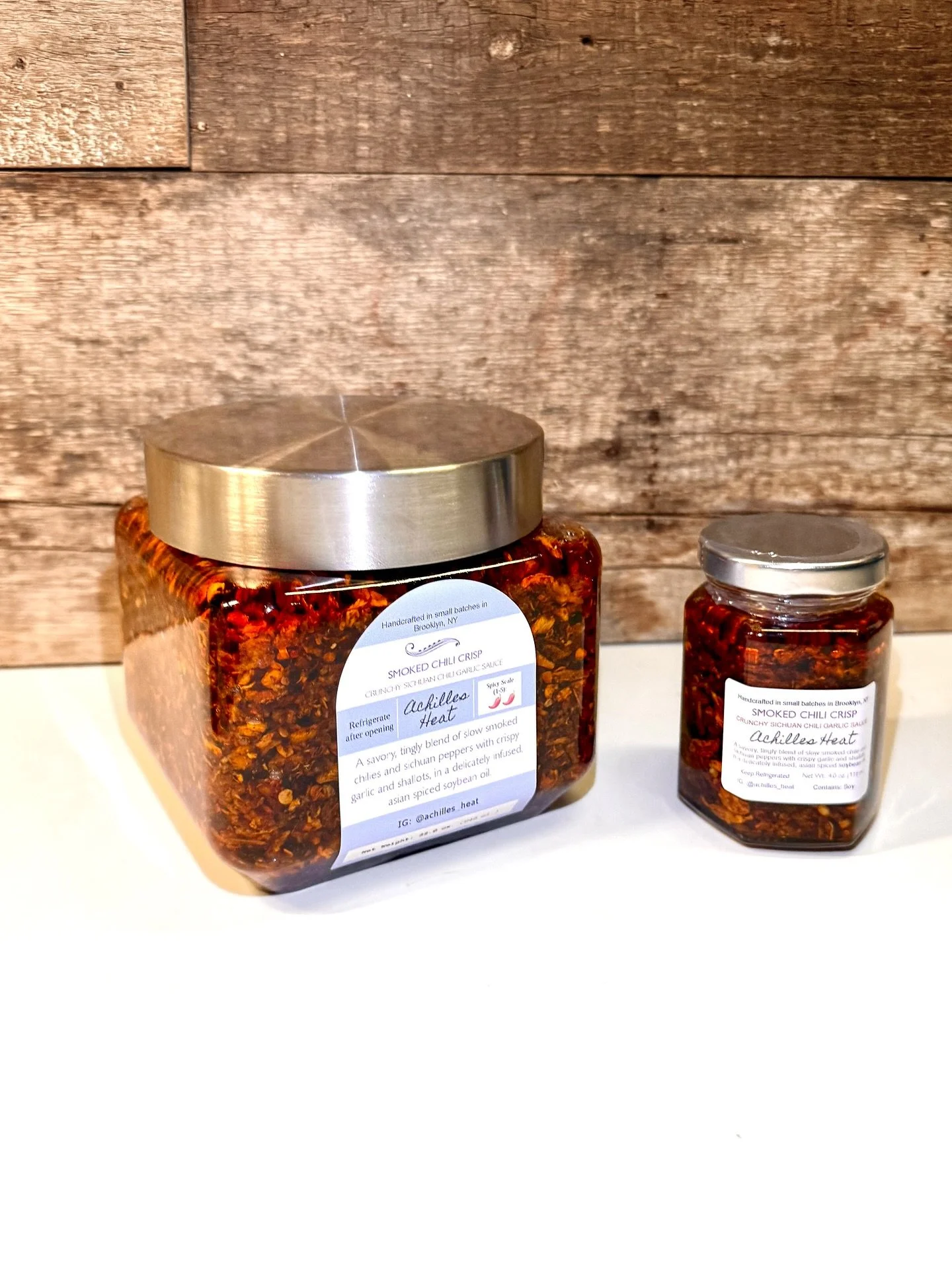 We made the cutest 32 oz. jar of @achilles_heat smoked chili crisp! So excited for more chef collaborations this session! Let&rsquo;s go!

Want to do a collab together, too? Hit me up! 👊🌶

#achillesheat #smokedchilicrisp #chefcollabs #foodcollabs #