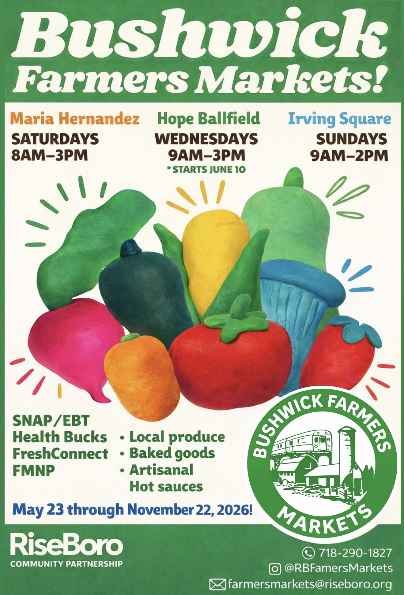 RB Farmers Market Season Kickoff in Bushwick!