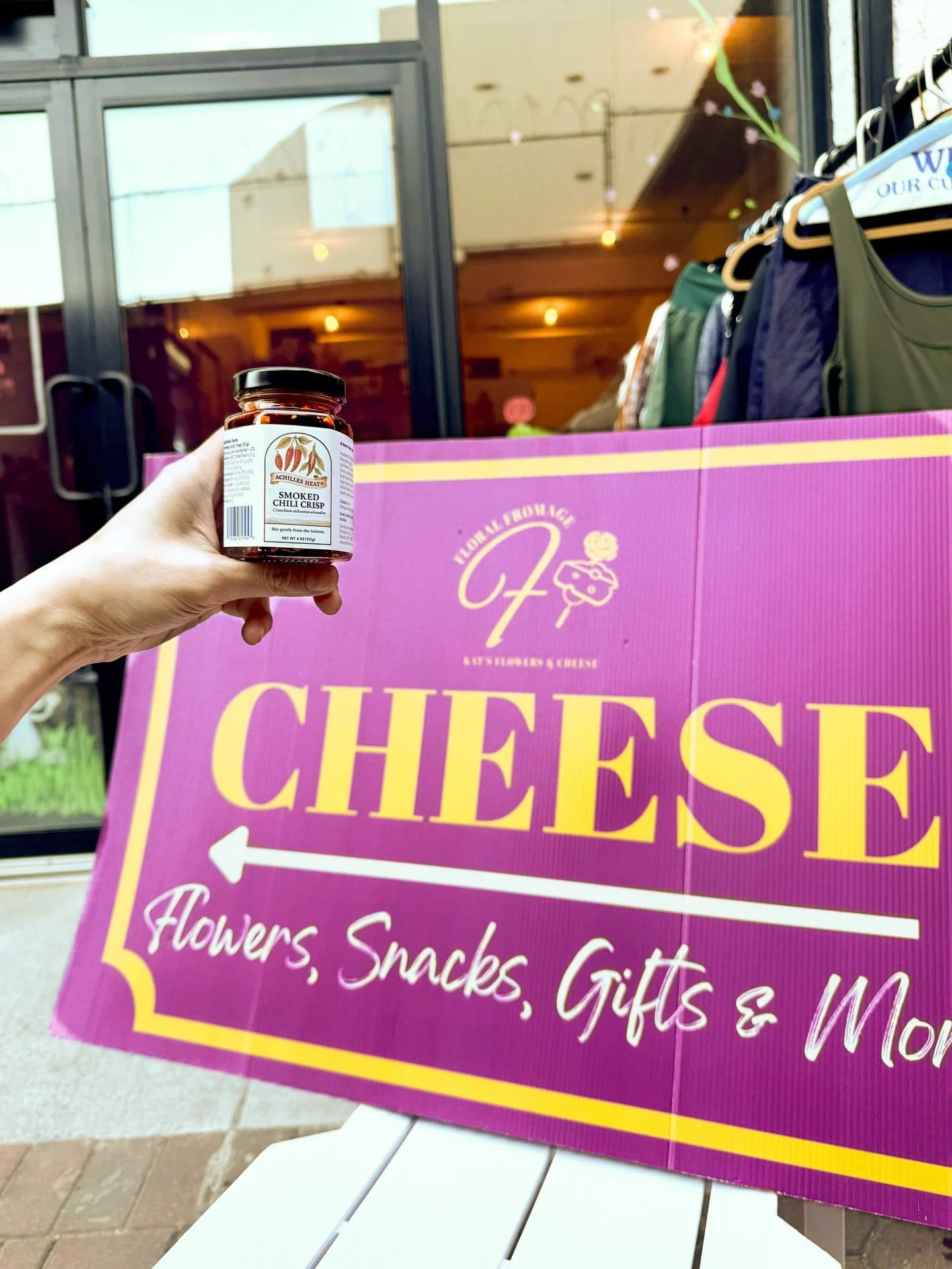 Say cheese! 🧀🌶 Excited to share that our award-winning Achilles Heat&reg; Smoked Chili Crisp, hand-crafted in small batches in Brooklyn, is now available at Bushwick&rsquo;s wonderful artisanal cheese shop, @floralfromage.

Tucked away down their c