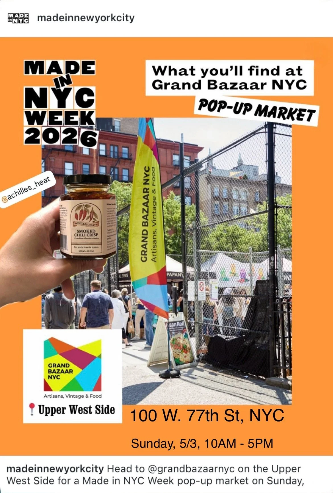 Grand Bazaar presents Made in NYC Pop-up Market