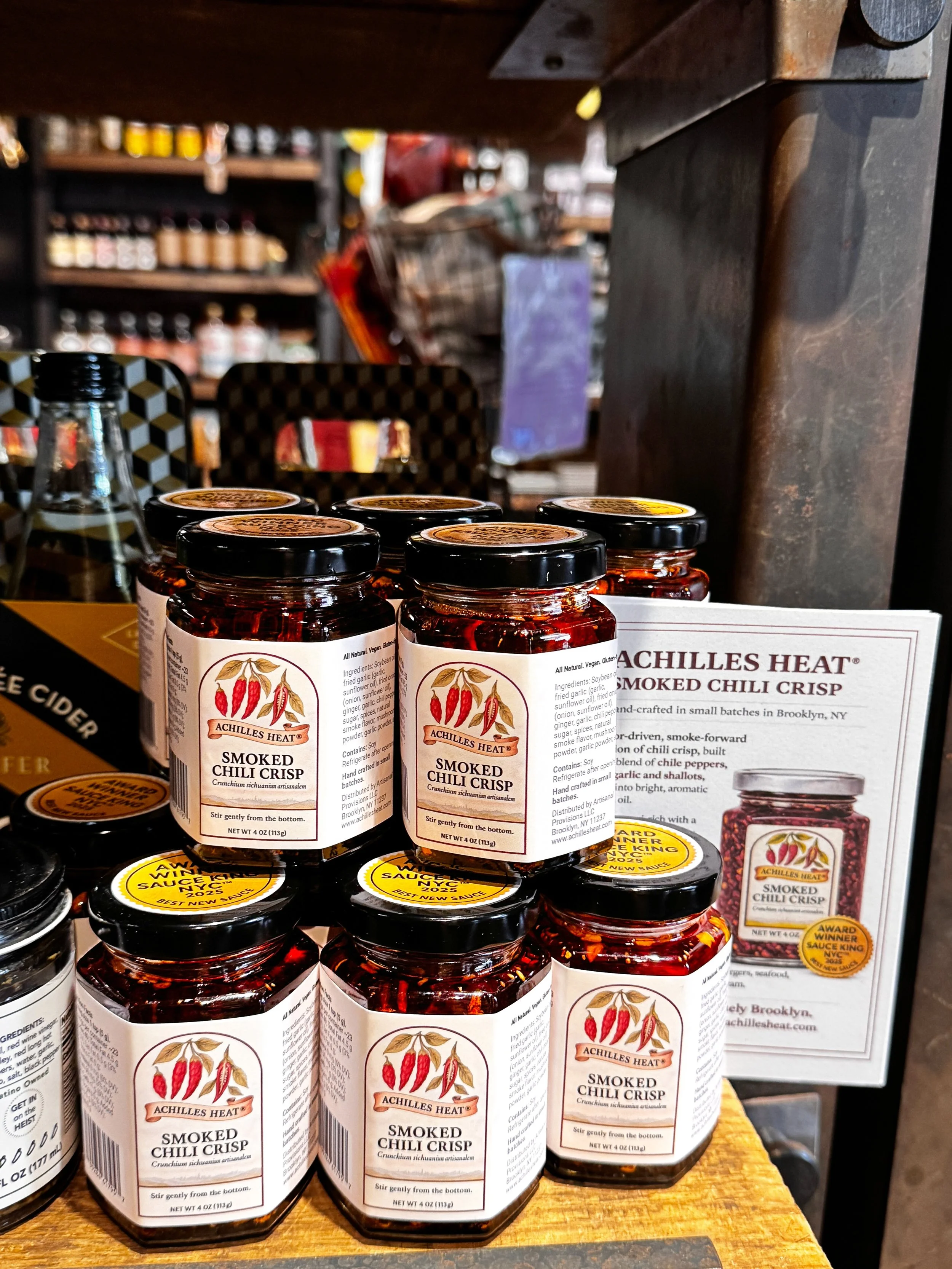 ✨ Happy to share that @chelseamarketbaskets is officially restocked with @achilles_heat Award-Winning Smoked Chili Crisp! 🌶️

One of out favorite things about the shop is how easy it is to build an entire spread or gift basket around wonderful food 