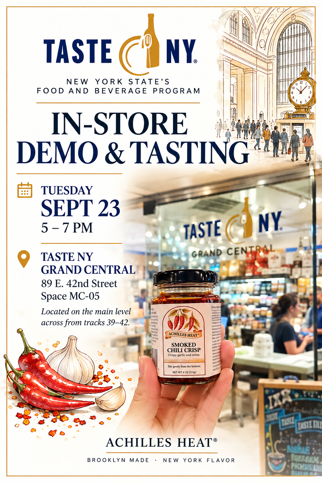 TASTE NY GRAND CENTRAL: Achilles Heat sampling demo