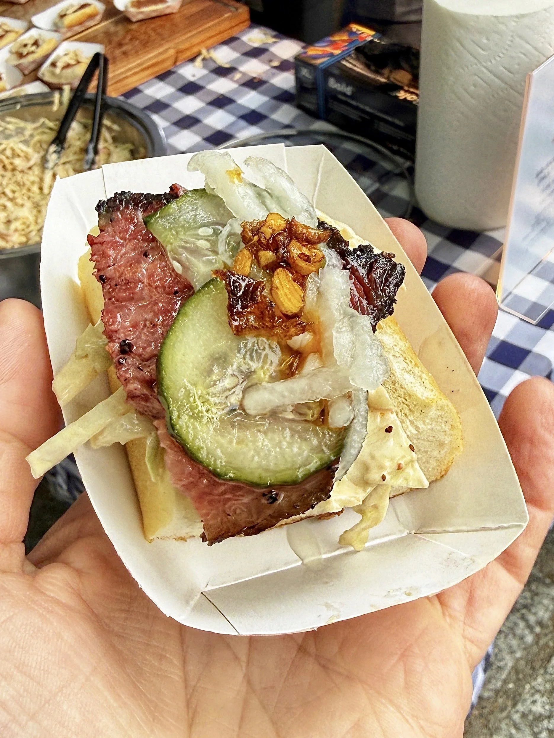 Brisket King NYC 2026  
Runner-Up  
OK Charley x Achilles Heat®

Achilles Heat® Smoked Chili Crisp was featured in OK Charley’s collaboration dish at Brisket King NYC 2026, where pitmaster Nick Hancock earned Runner-Up honors and took home a trophy i