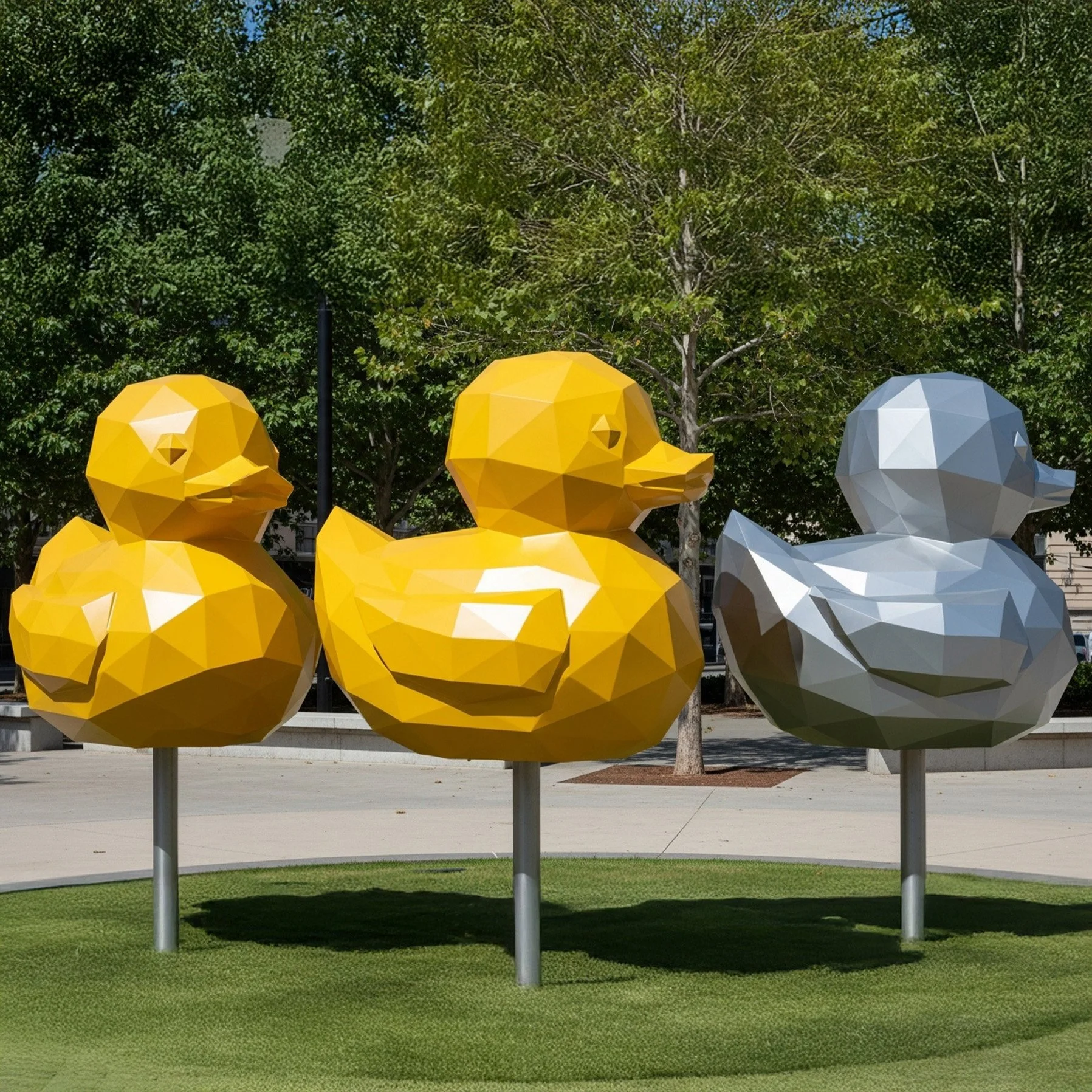 duck-duck-grey-duck-bronze-sculpture-samuel-ehlinger-gold-plated-chrome-plated-high-end-bronze-duck-duck-goose-bronze-statue-powder-coated-public-art-installation-minnesota.jpg