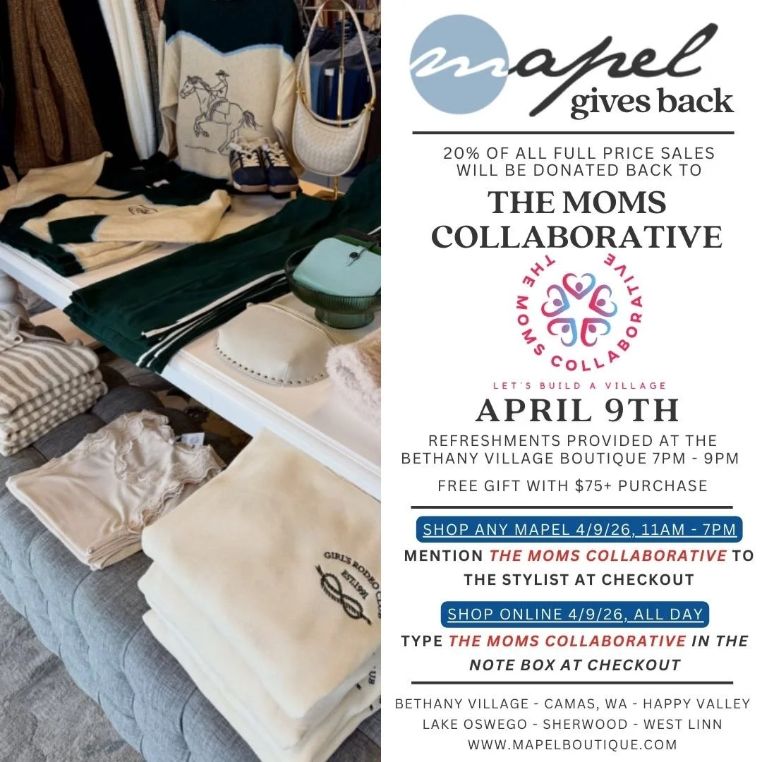 Shop for a Cause Fundraiser at Mapel Boutique Lake Oswego