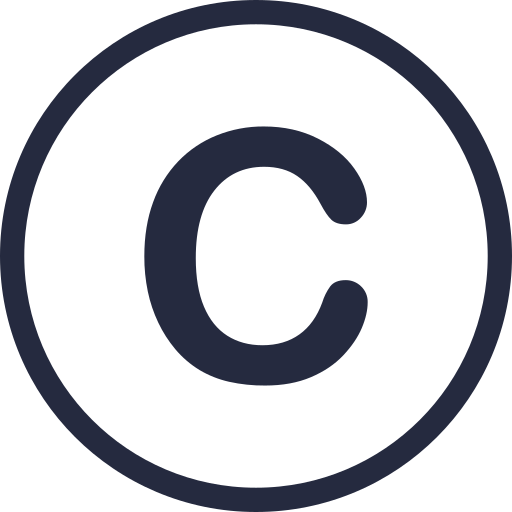 Copyright symbol in a circle