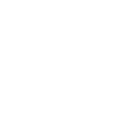Outline of a retro telephone handset icon in black and white.