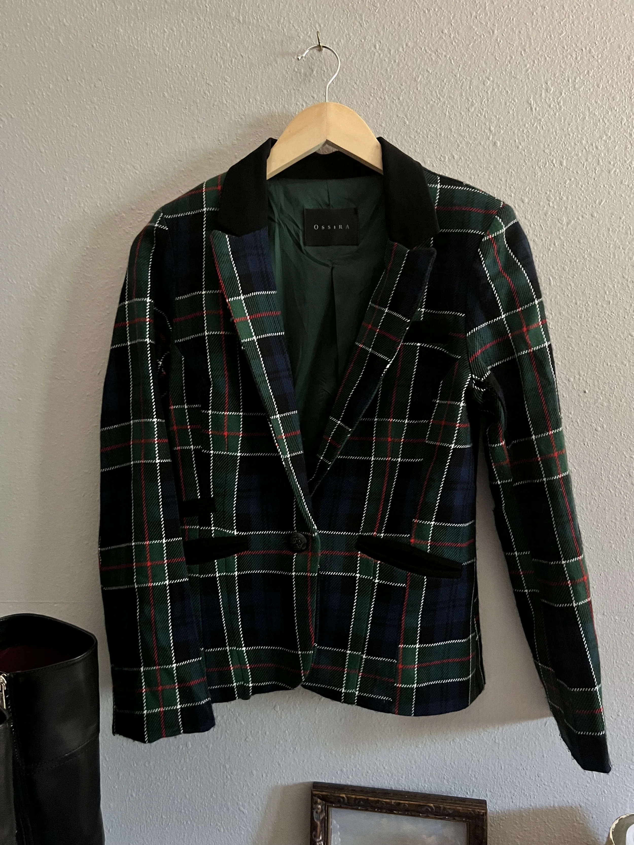 Classic Tartan Plaid Tailored Blazer Ralph Lauren Inspired  Size: Medium