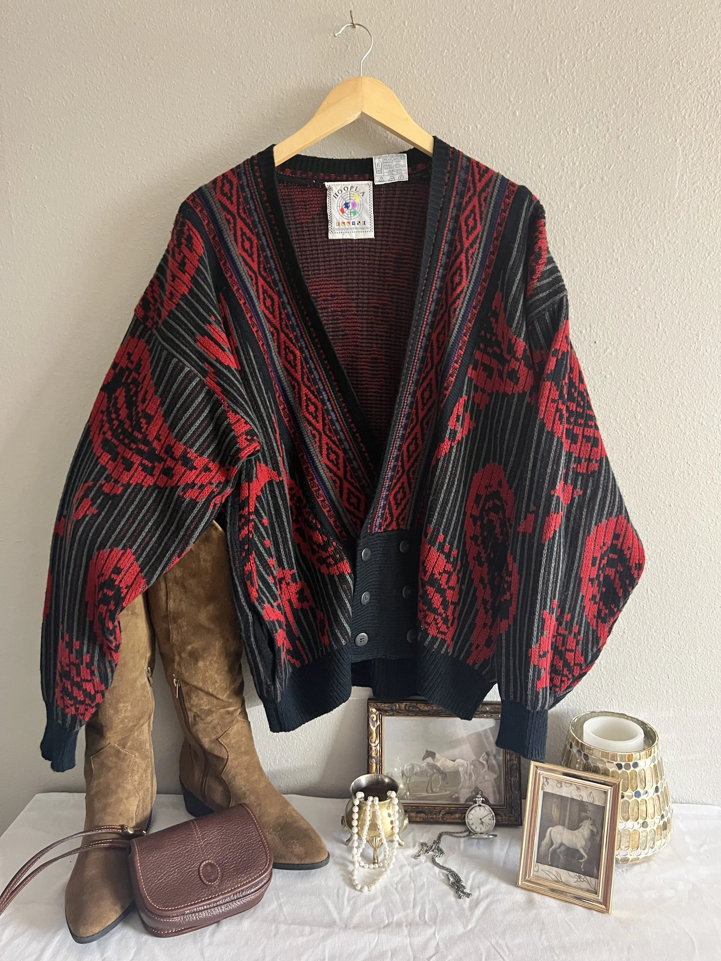 Vintage Cardigan Eclectic Grandpa Sweater  Size: Large