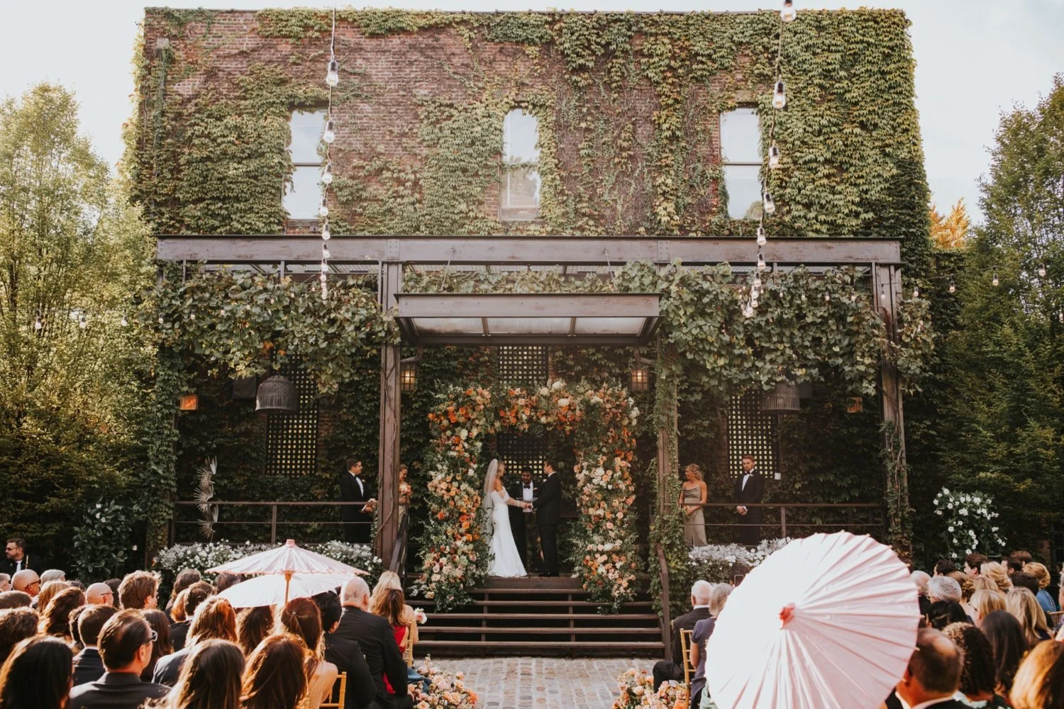 Hudson Valley Wedding Photographer, The Foundry LIC Wedding, The Foundry Wedding, Wedding Ceremony Florals, Wedding Ceremony