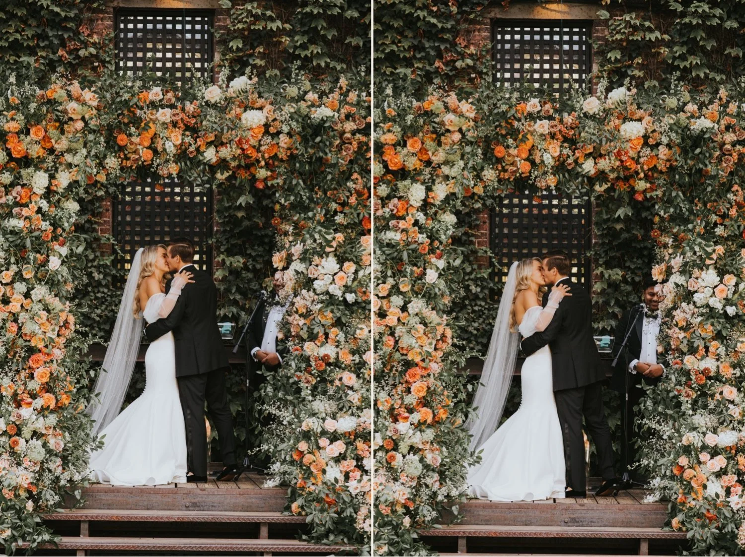 Hudson Valley Wedding Photographer, The Foundry LIC Wedding, The Foundry Wedding, Wedding Ceremony Florals, Wedding Ceremony