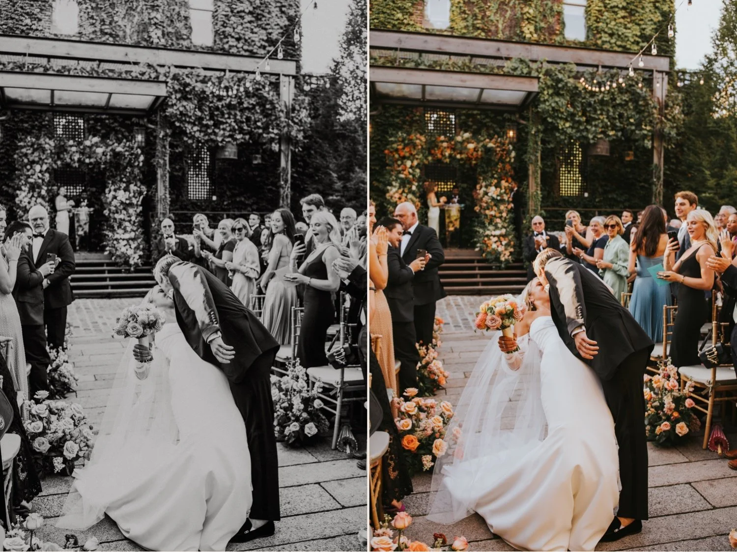 Hudson Valley Wedding Photographer, The Foundry LIC Wedding, The Foundry Wedding, Wedding Ceremony Florals, Wedding Ceremony