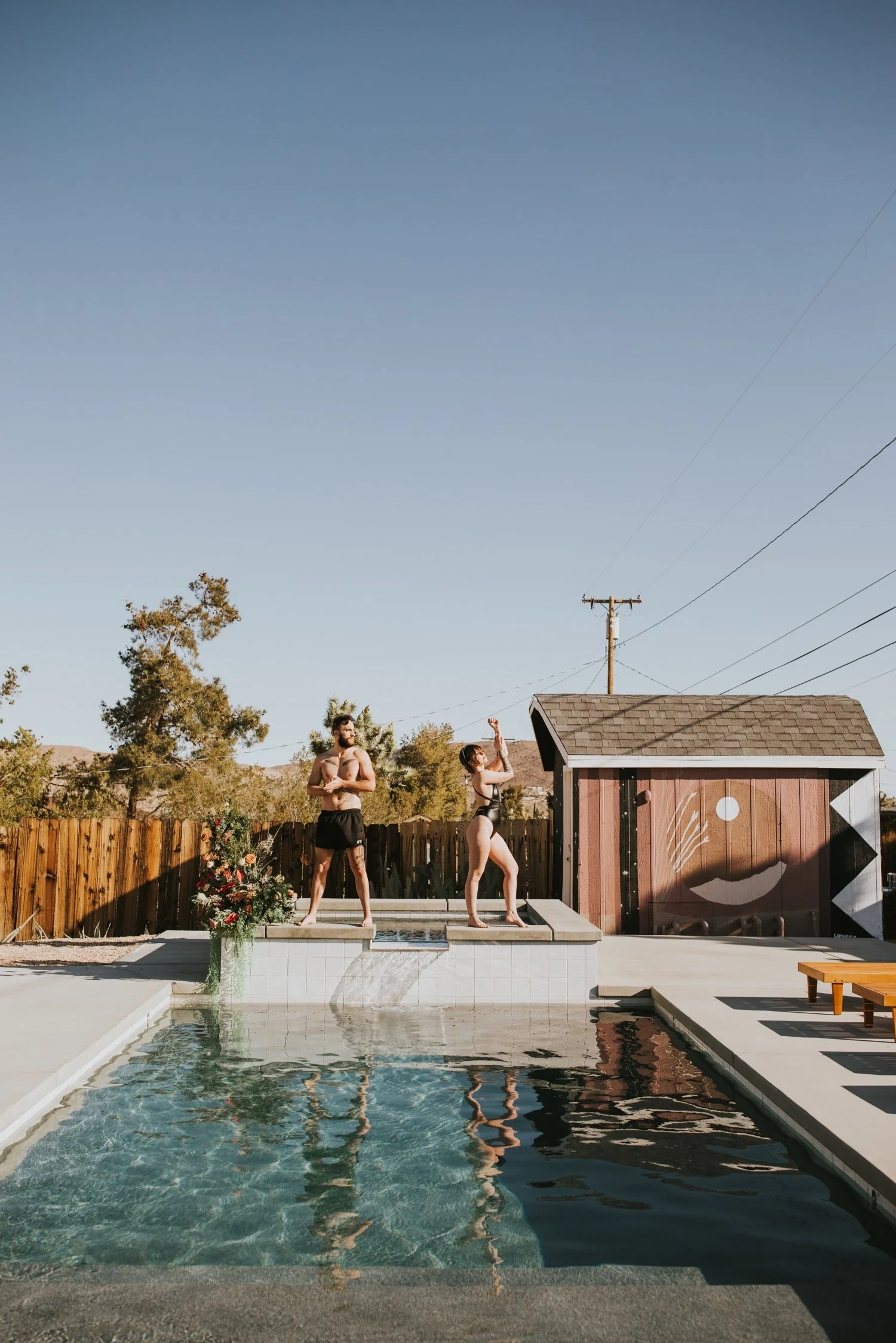 Joshua Tree Engagement, Hudson Valley Wedding Photographer, Poolside Engagement, Joshua Tree Wedding Photographer