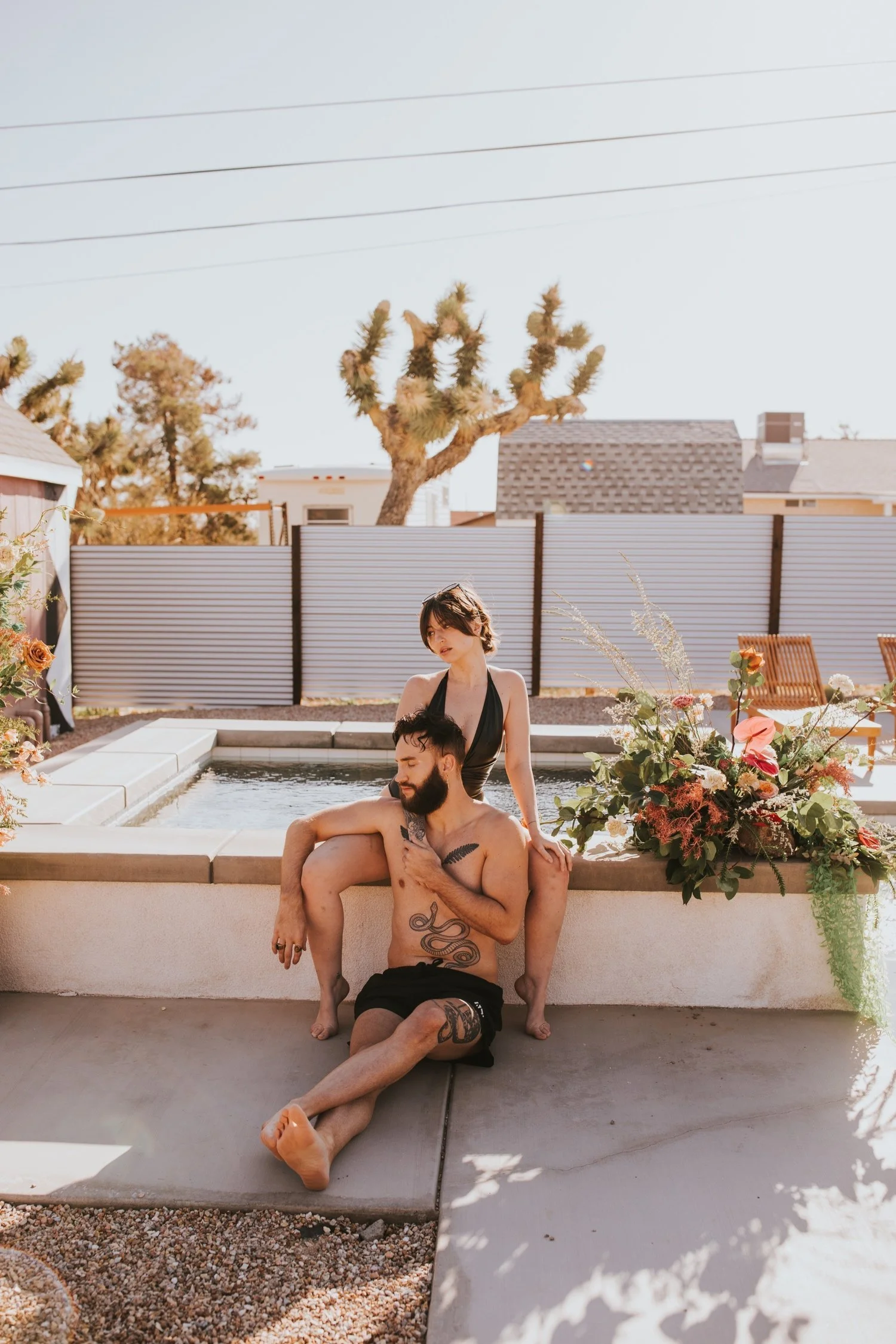 Joshua Tree Engagement, Hudson Valley Wedding Photographer, Poolside Engagement, Joshua Tree Wedding Photographer